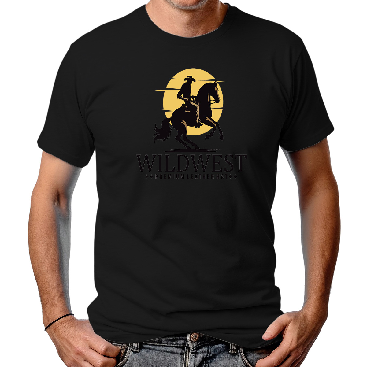 CAMISETA MASCULINA WILDWEST PREMIUM LEATHER