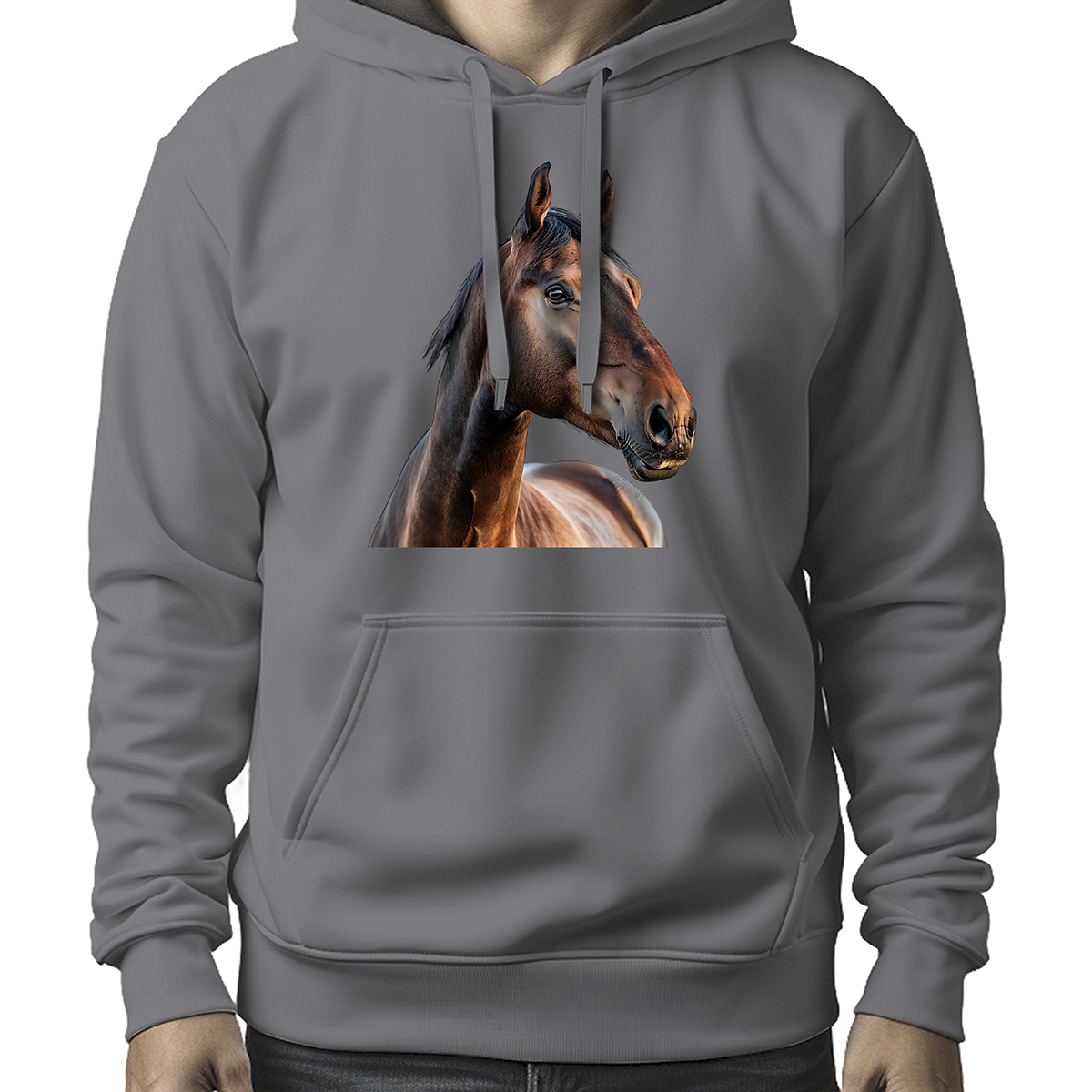 MOLETOM MASCULINO NATURAL HORSE