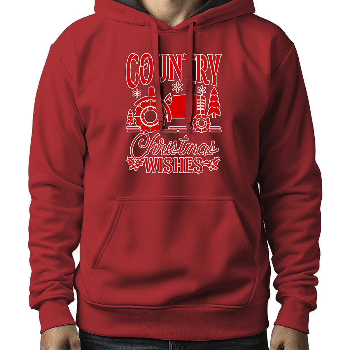 MOLETOM MASCULINO COUNTRY CHRISTMAS WISHES