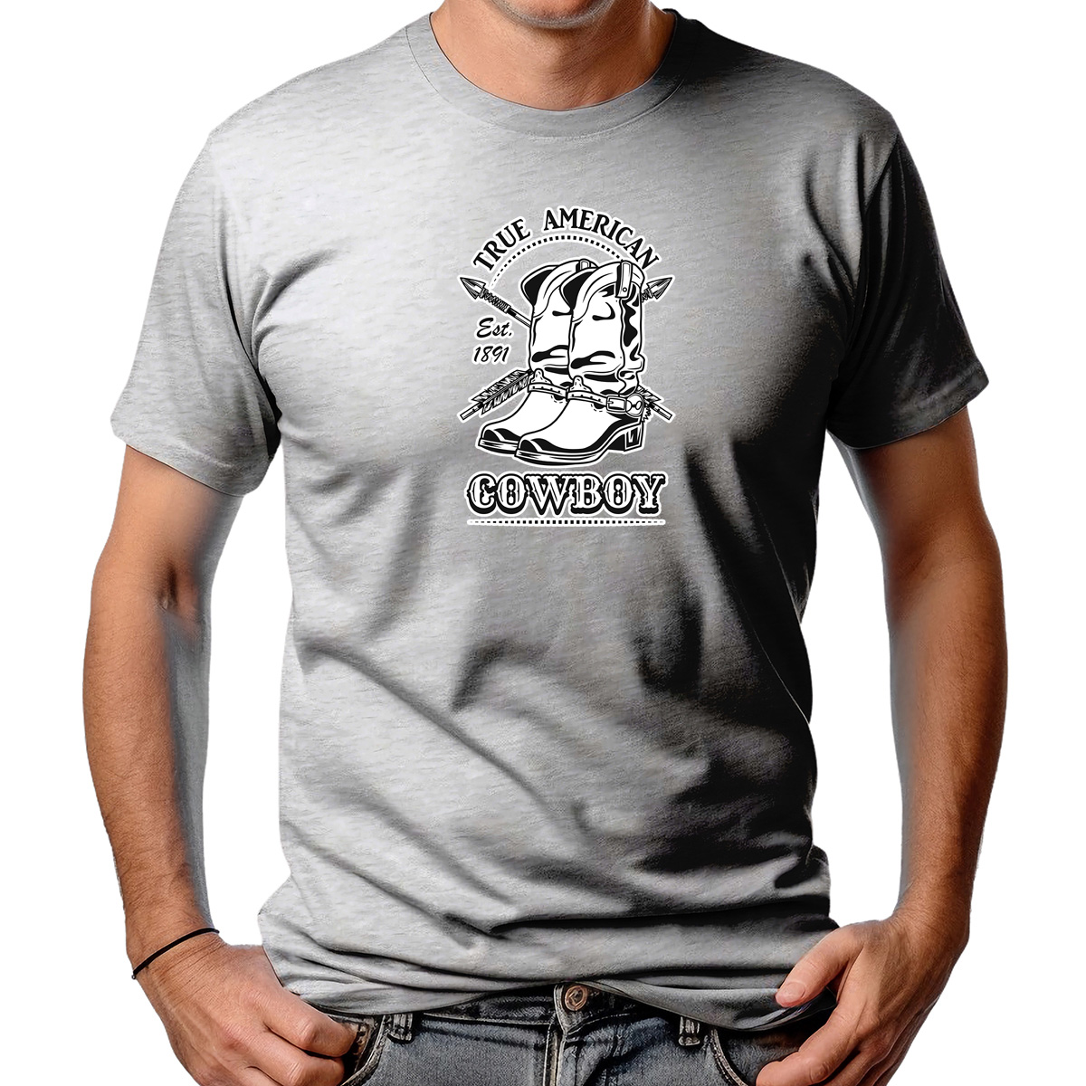 CAMISETA MASCULINA TRUE AMERICAN COWBOY