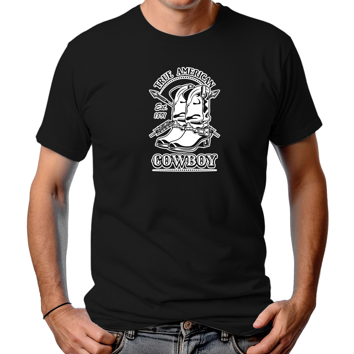 CAMISETA MASCULINA TRUE AMERICAN COWBOY