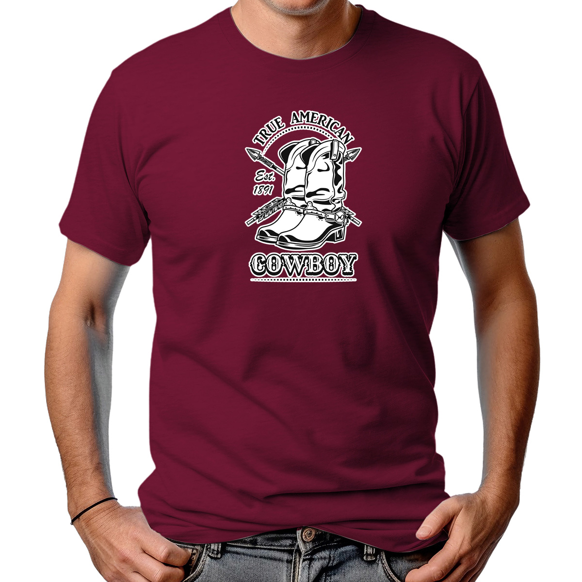 CAMISETA MASCULINA TRUE AMERICAN COWBOY