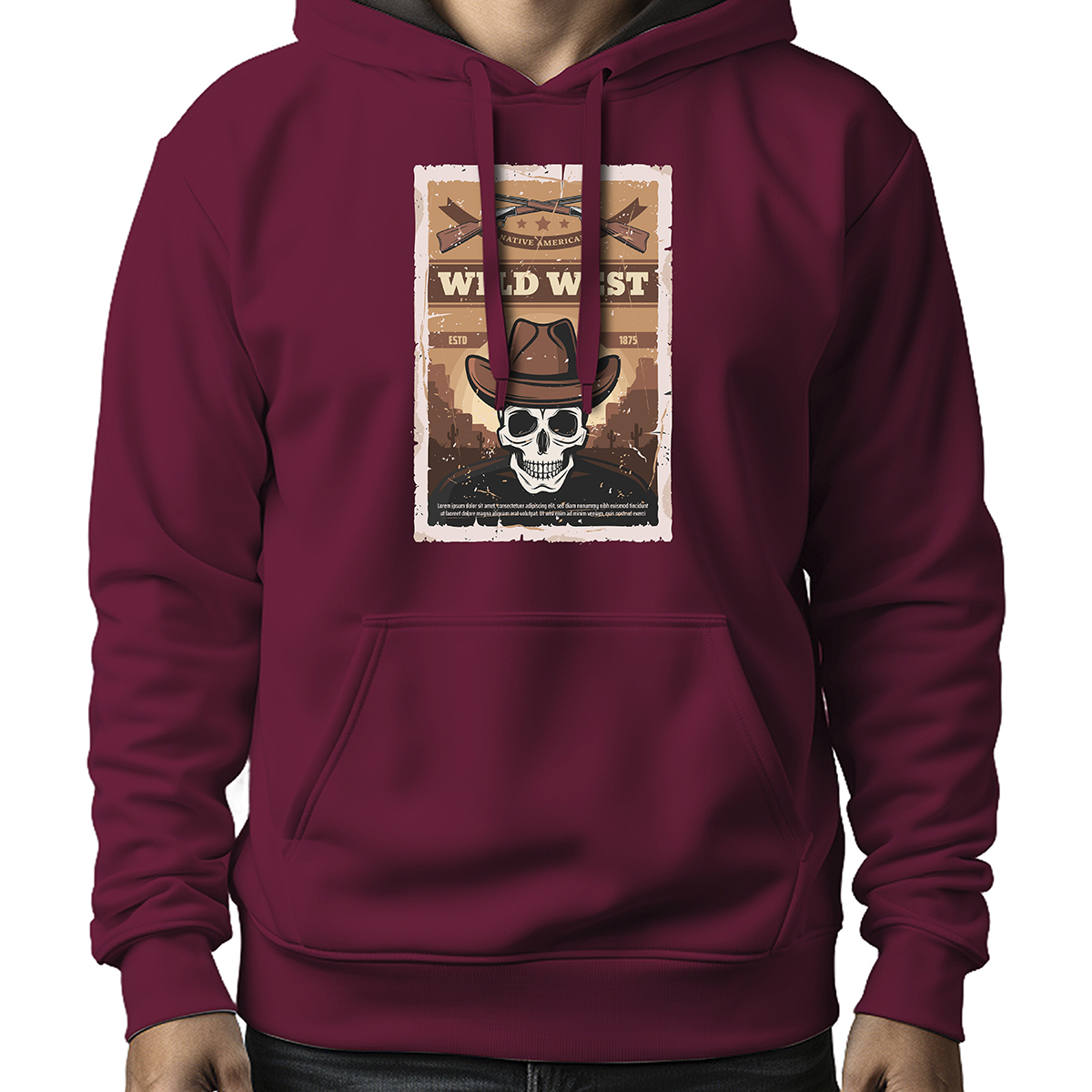 MOLETOM MASCULINO NATIVE AMERICAN WILD WEST
