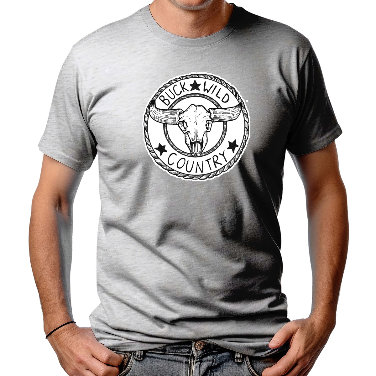 CAMISETA MASCULINA BUCK WILD COUNTRY