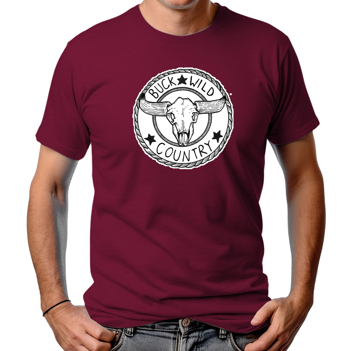CAMISETA MASCULINA BUCK WILD COUNTRY