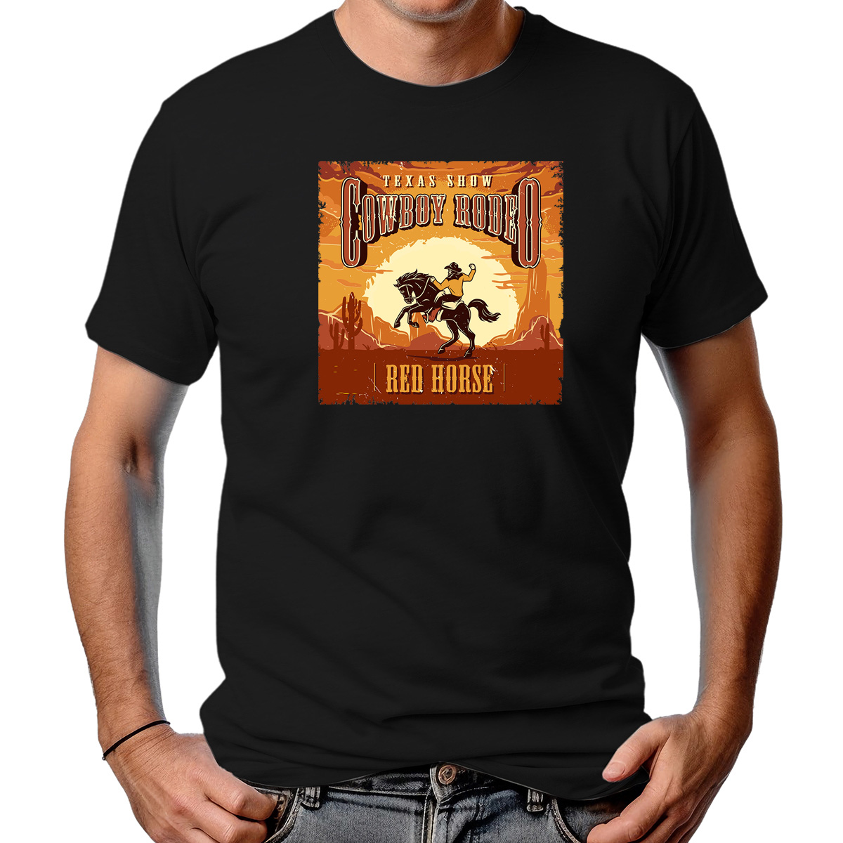 CAMISETA MASCULINA COUNTRY RED HORSE