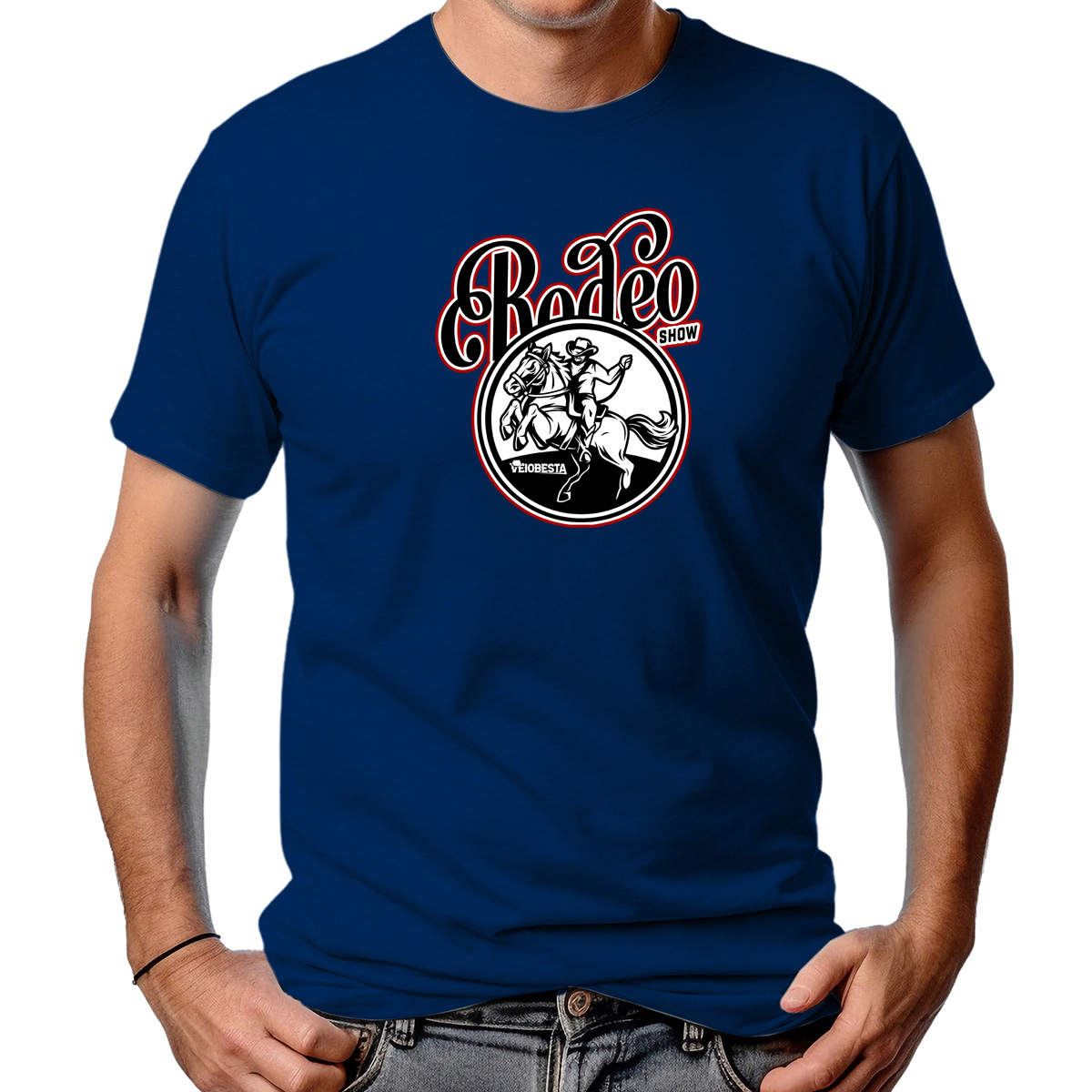CAMISETA MASCULINA RODEO SHOW VEIOBESTA