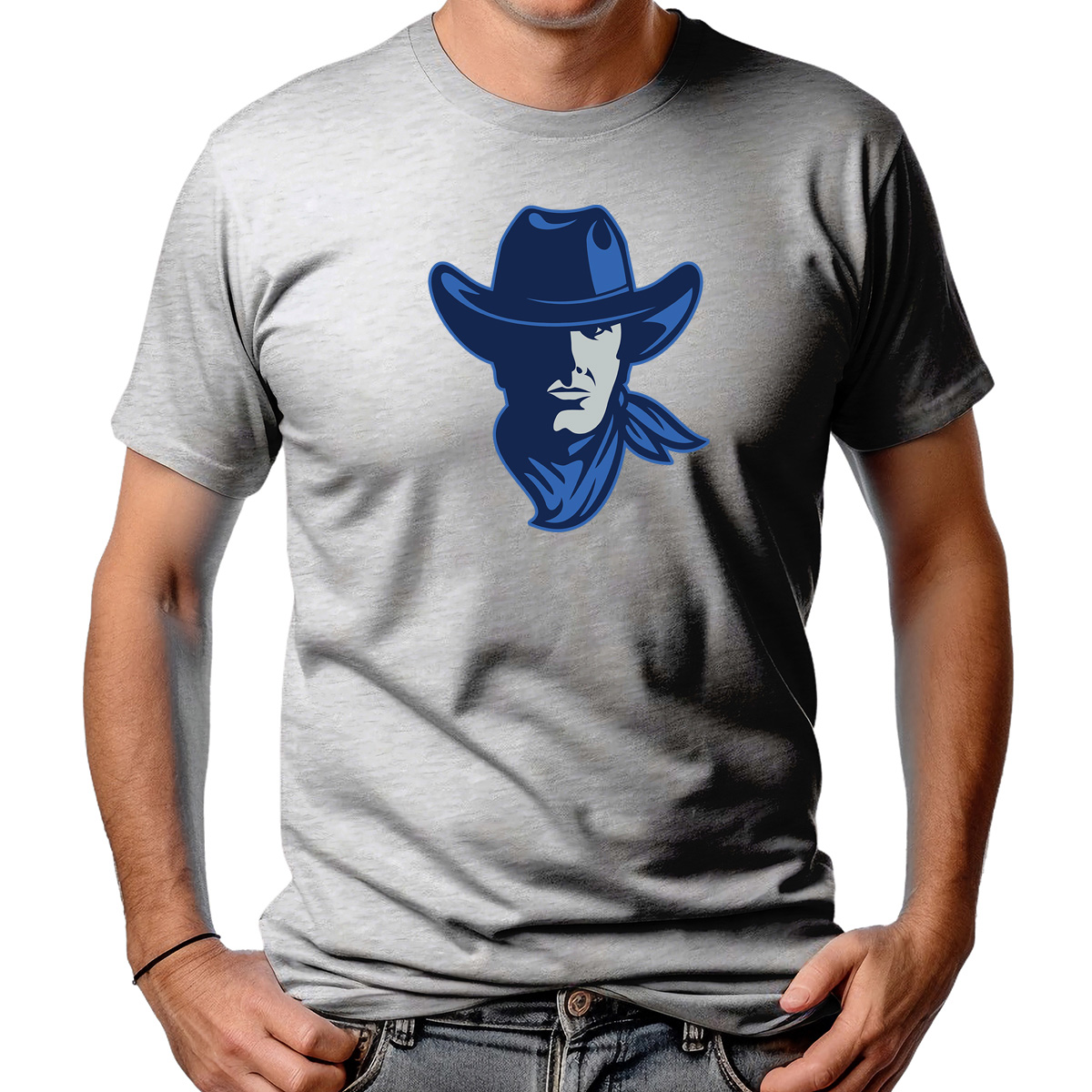 CAMISETA MASCULINA BLUE OLD WEST COWBOY