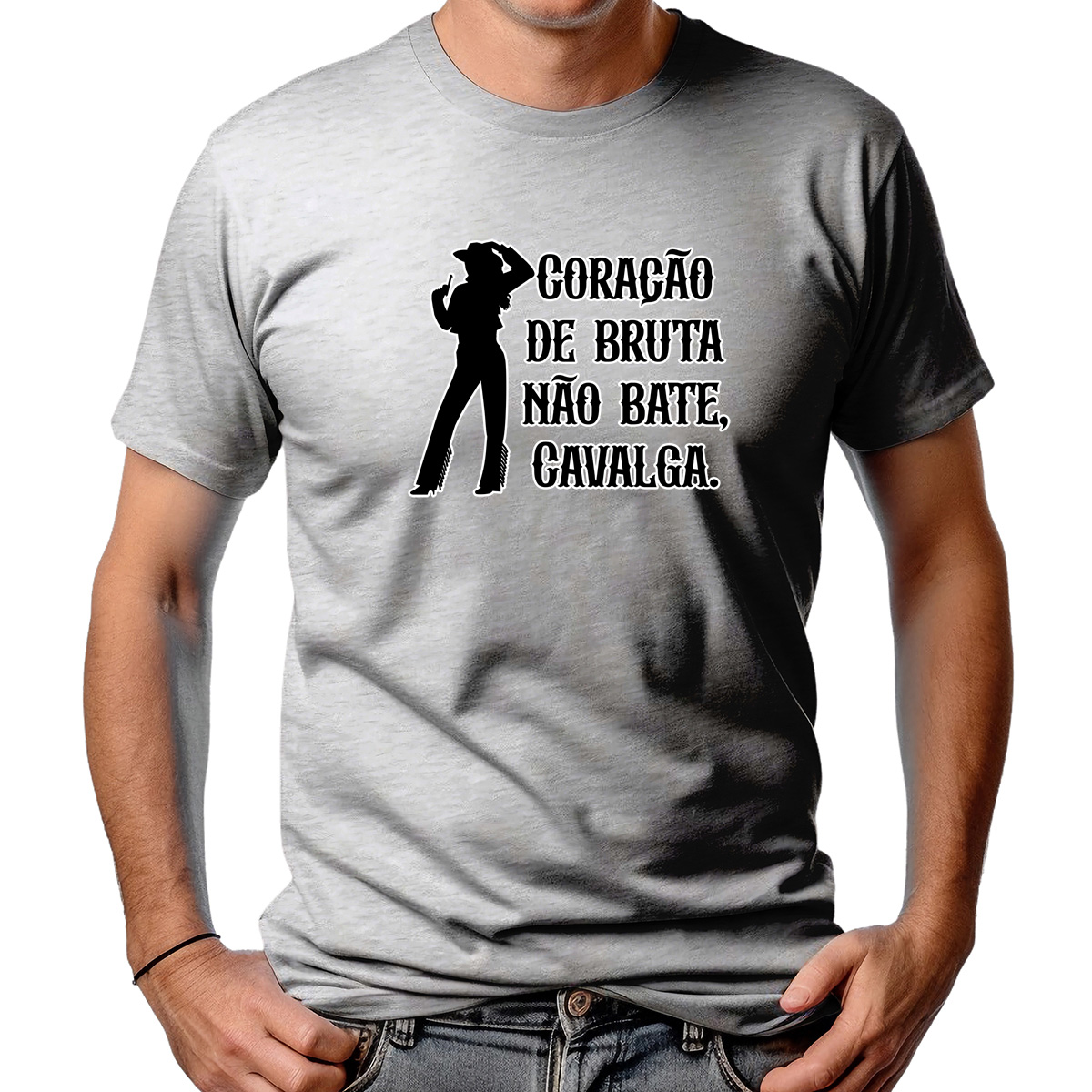 CAMISETA MASCULINA CORAÇÃO DE BRUTA