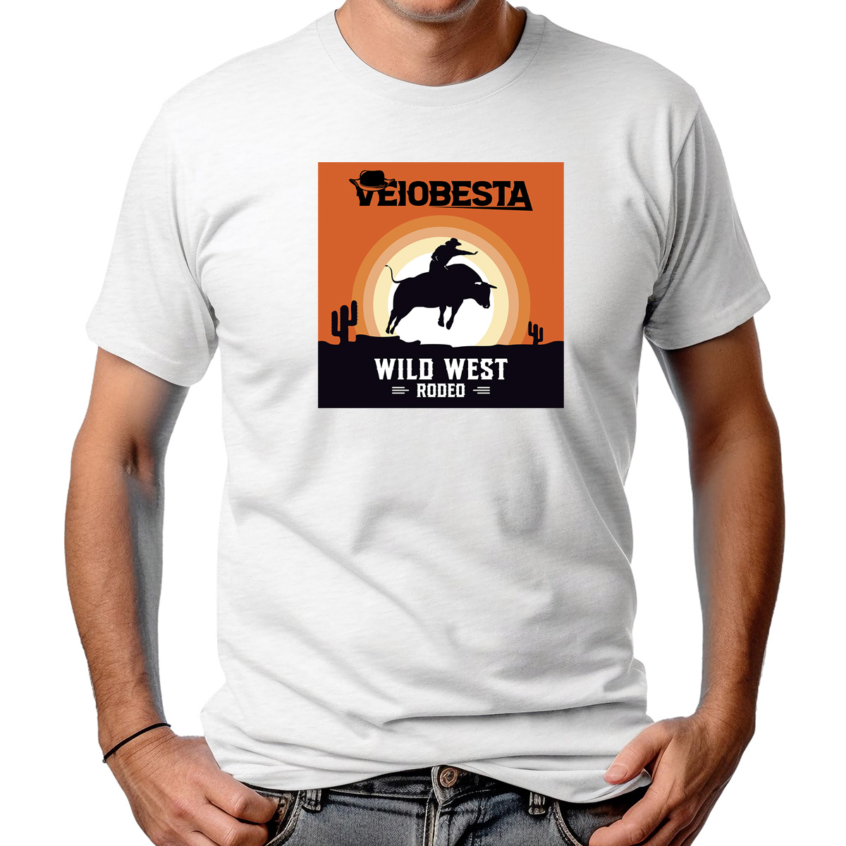 CAMISETA MASCULINA WILD WEST RODEIO