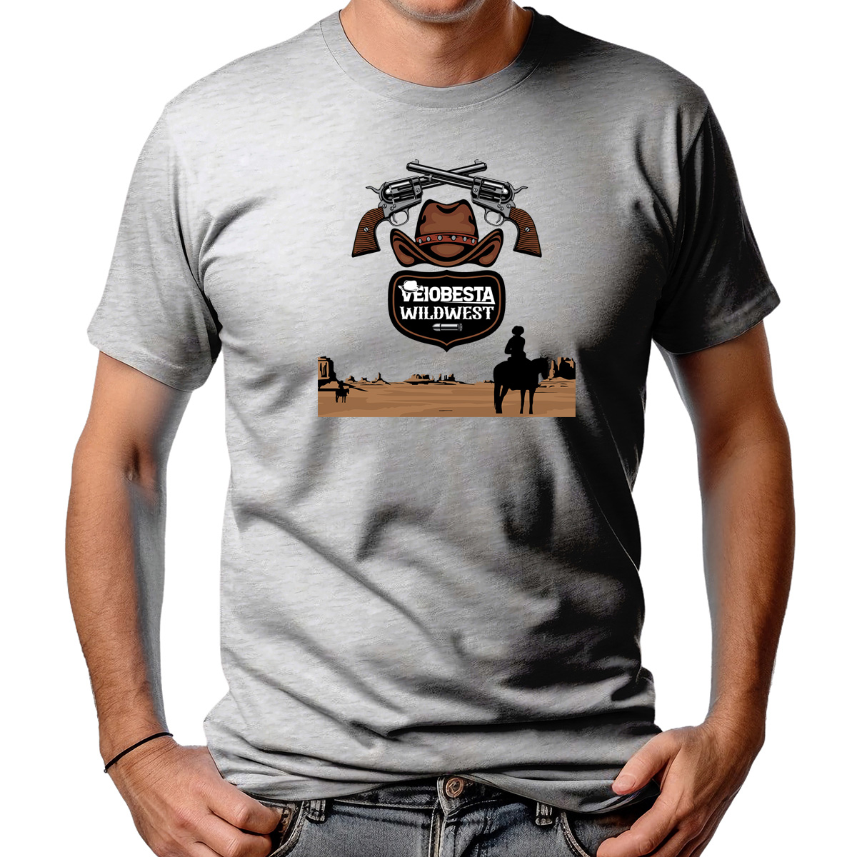 CAMISETA MASCULINA VEIOBESTA WILDWEST