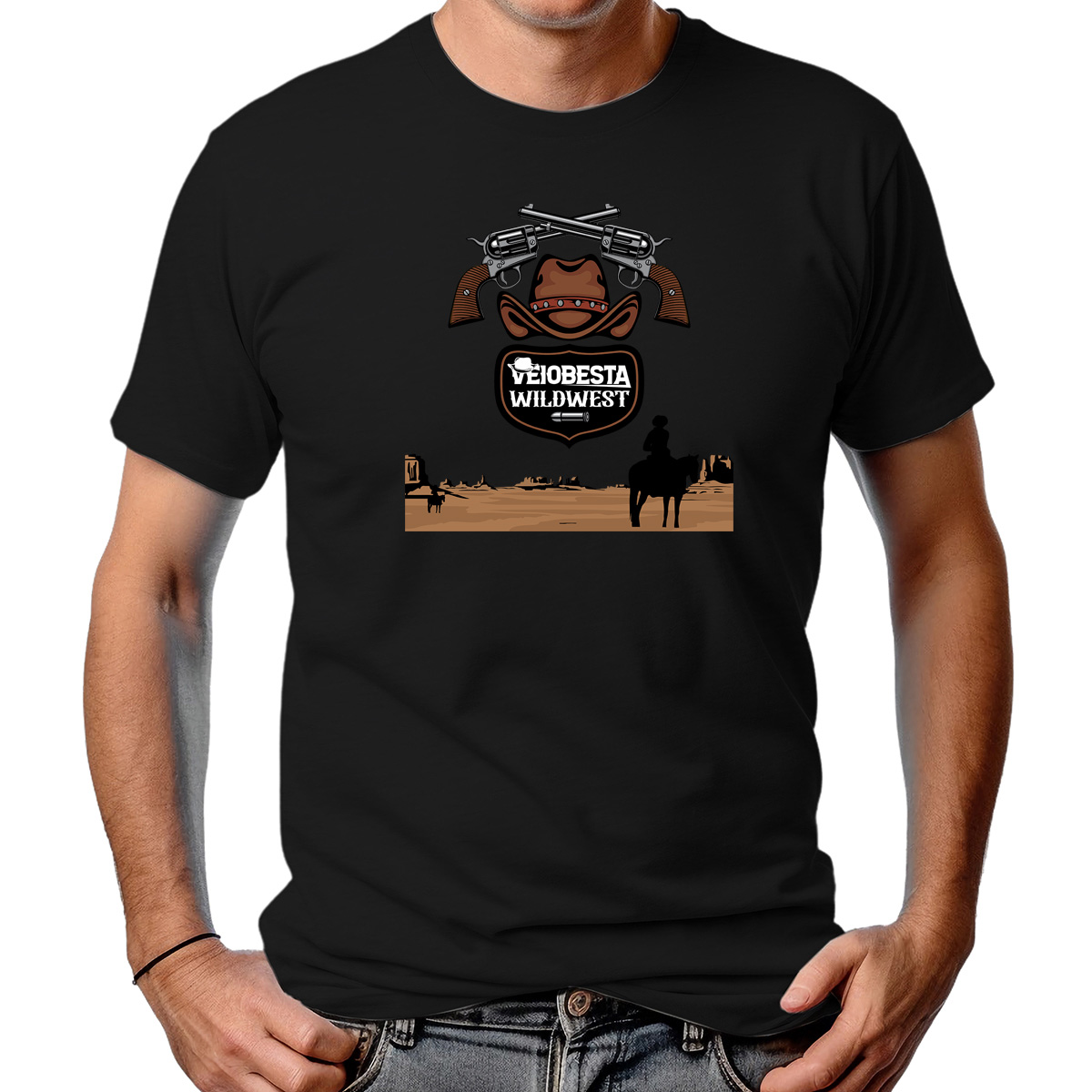 CAMISETA MASCULINA VEIOBESTA WILDWEST