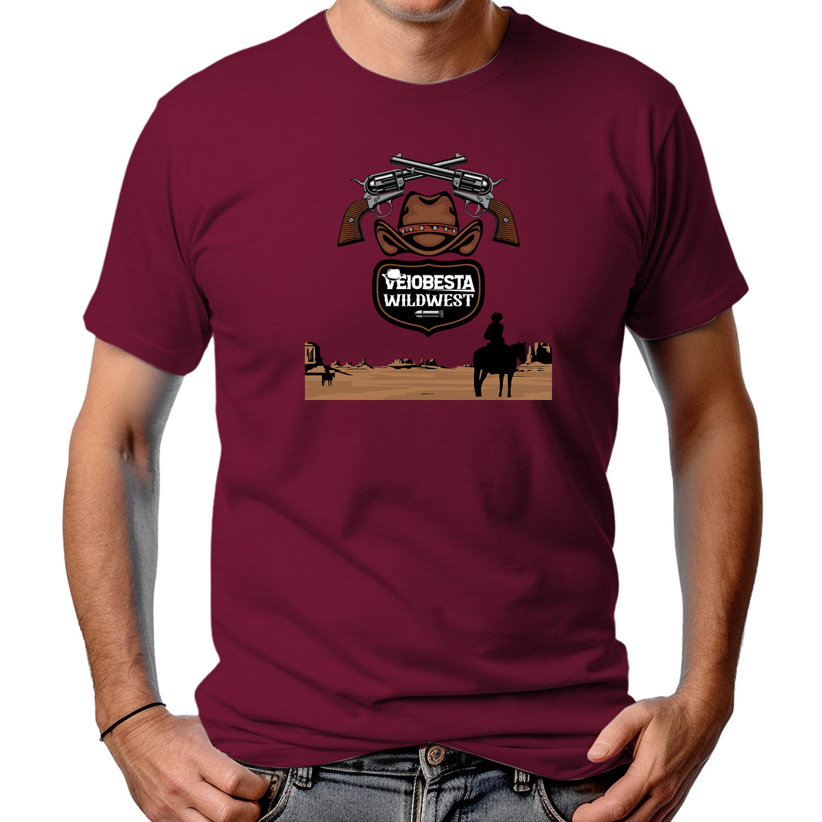 CAMISETA MASCULINA VEIOBESTA WILDWEST