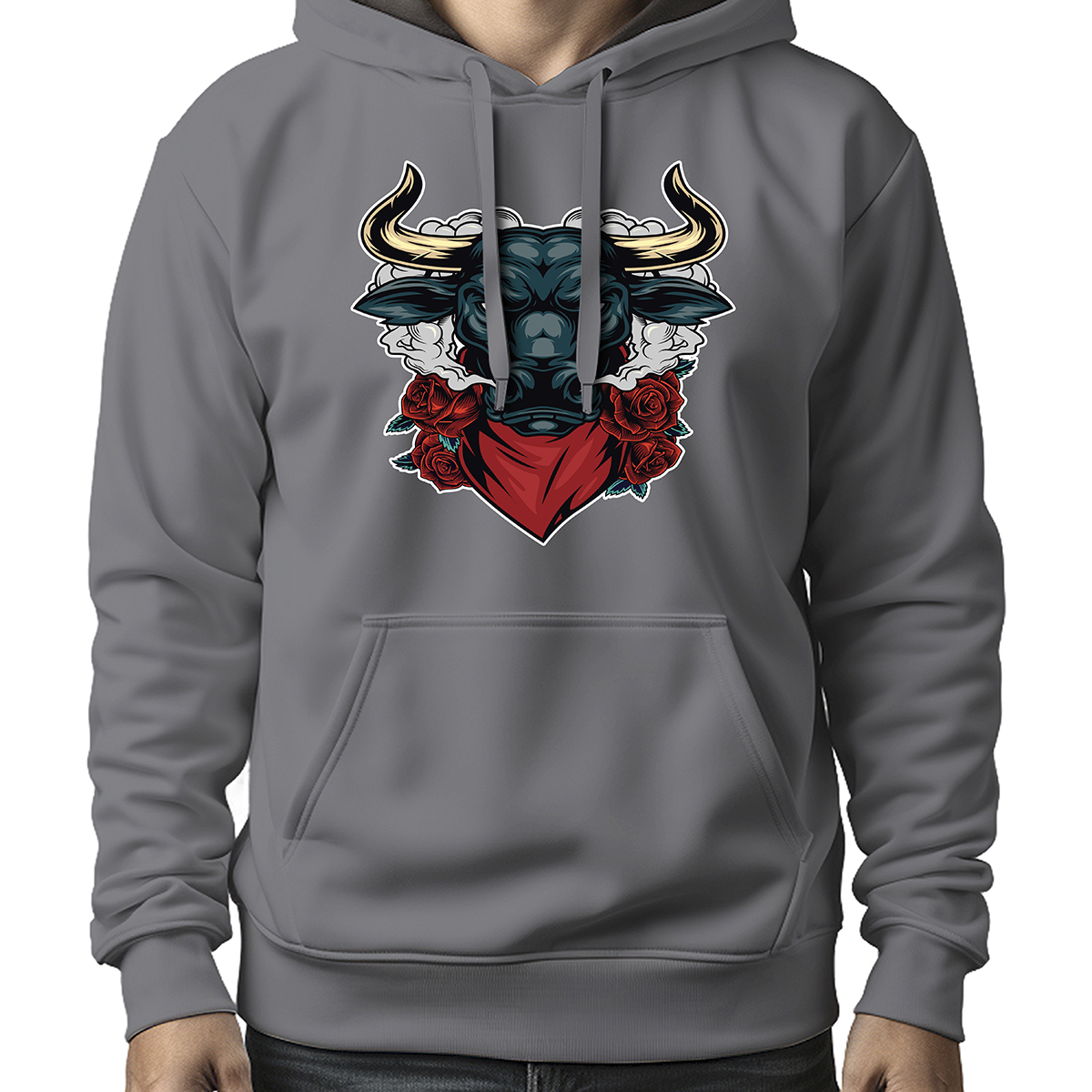 MOLETOM MASCULINO SMOKING ANGRY BULL
