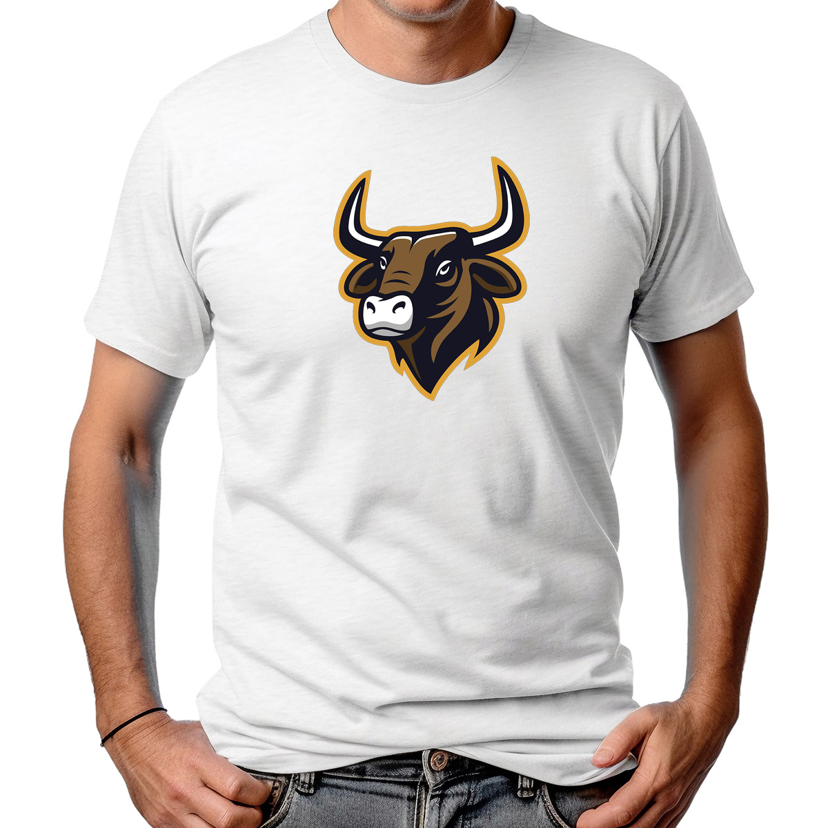 CAMISETA MASCULINA BROWN BULL HEAD