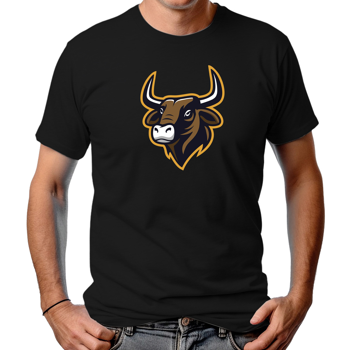 CAMISETA MASCULINA BROWN BULL HEAD