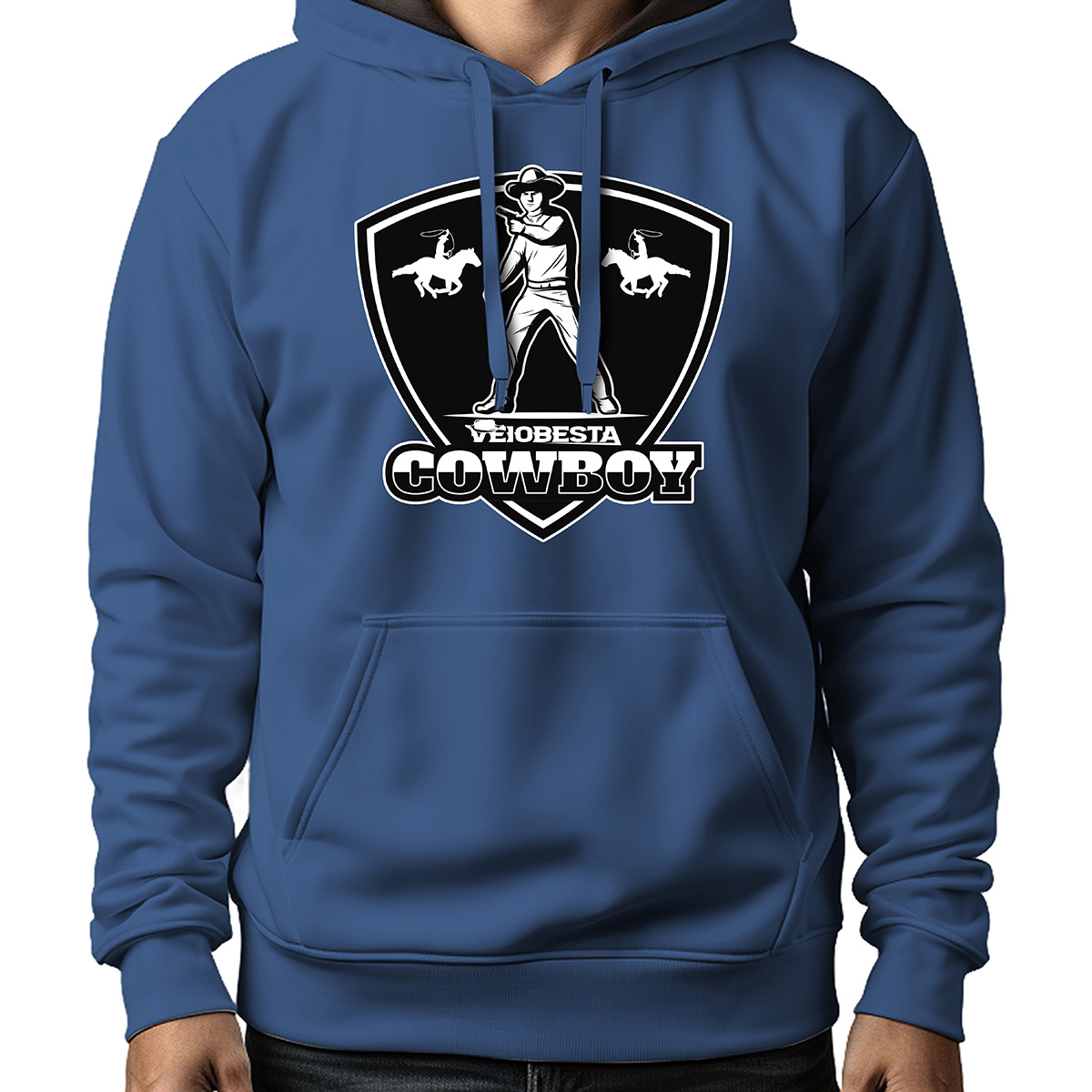 MOLETOM MASCULINO VEIOBESTA COWBOY BLACK