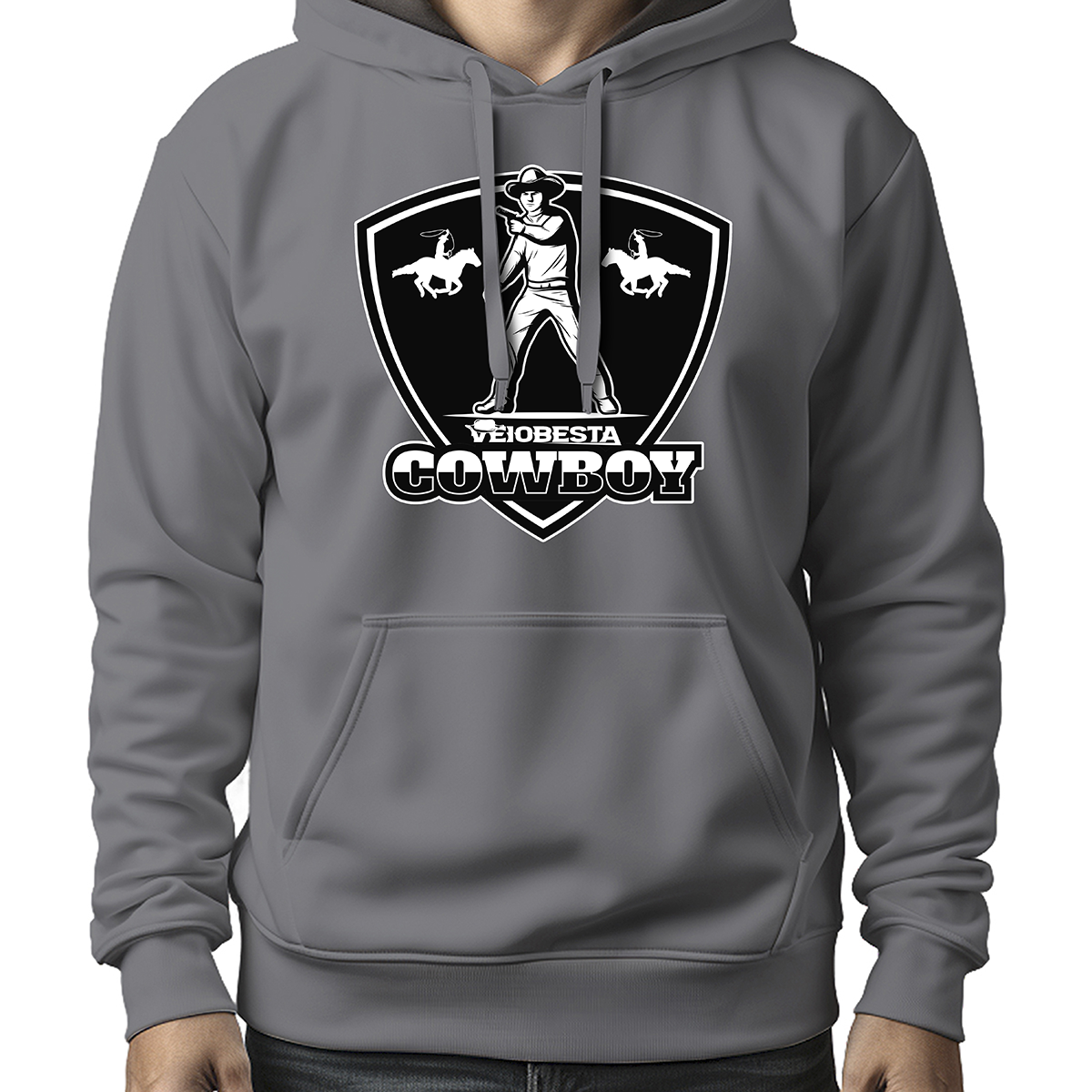 MOLETOM MASCULINO VEIOBESTA COWBOY BLACK