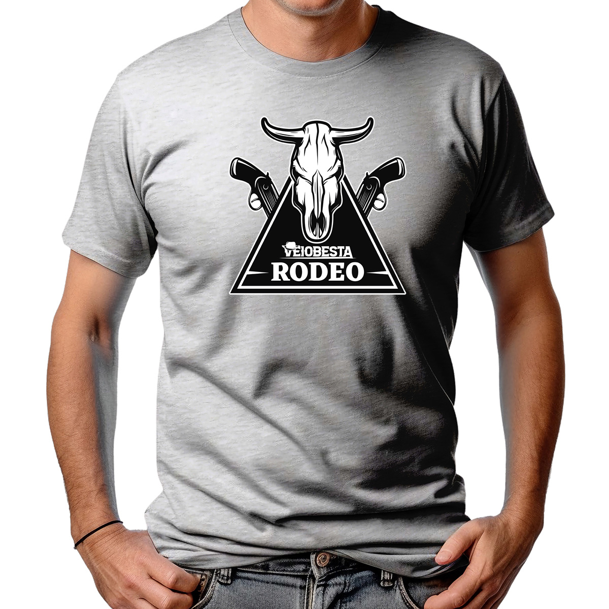 CAMISETA MASCULINA VEIOBESTA RODEO BLACK