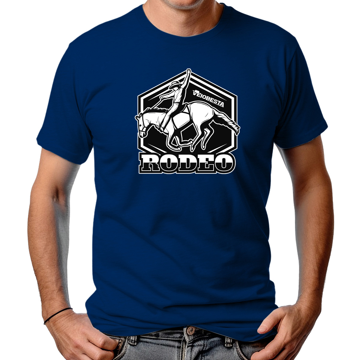 CAMISETA MASCULINA UNTAMED HORSE RODEO
