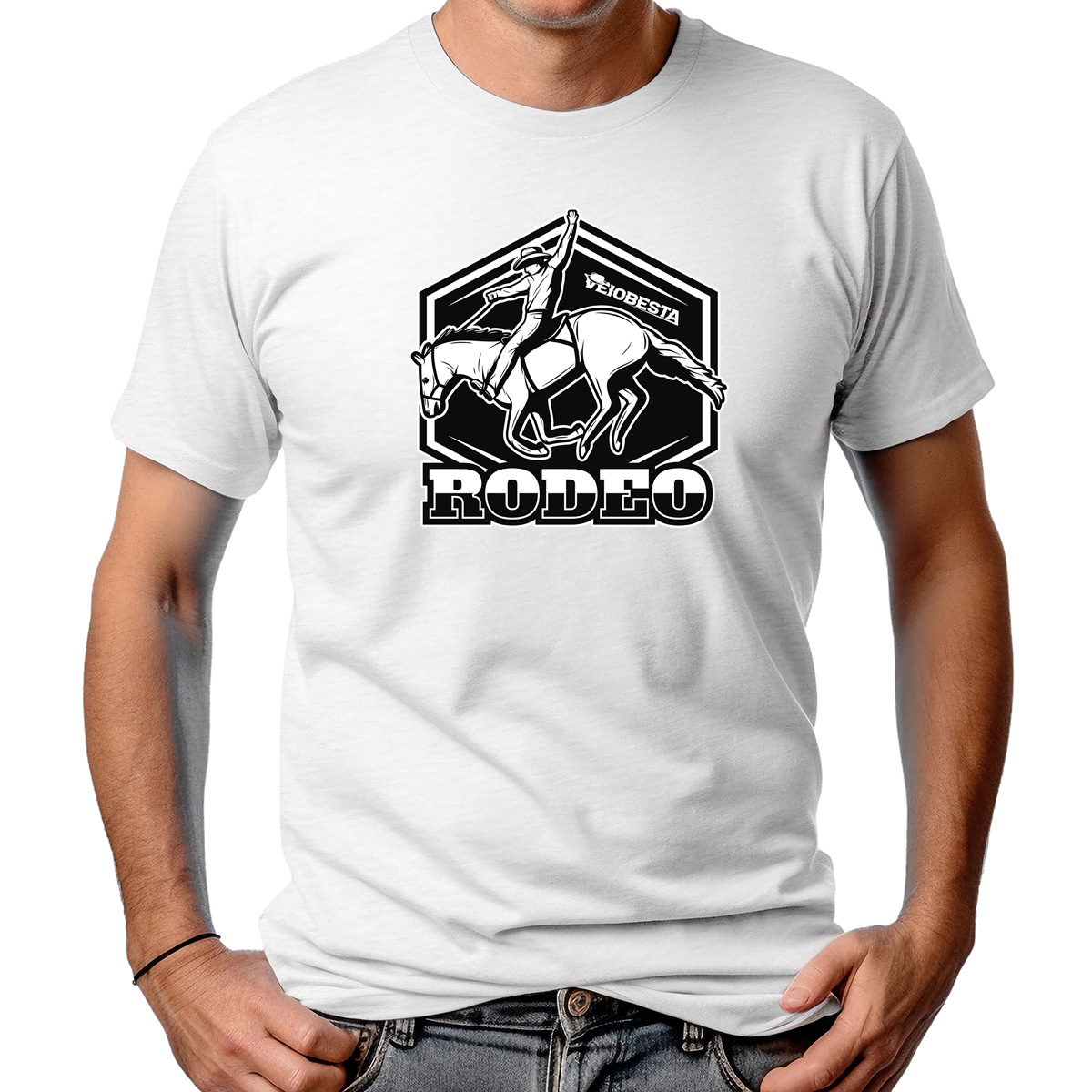 CAMISETA MASCULINA UNTAMED HORSE RODEO