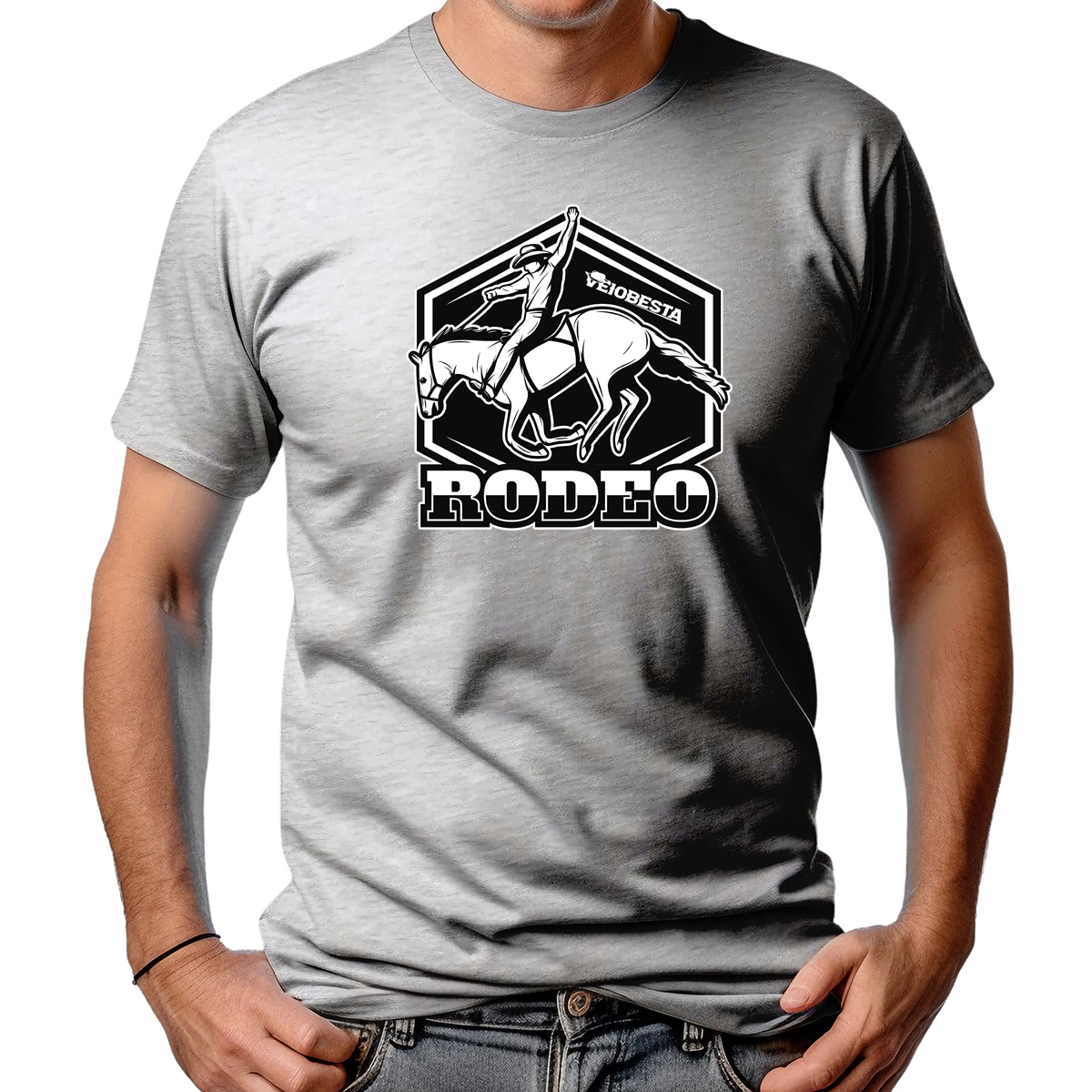 CAMISETA MASCULINA UNTAMED HORSE RODEO