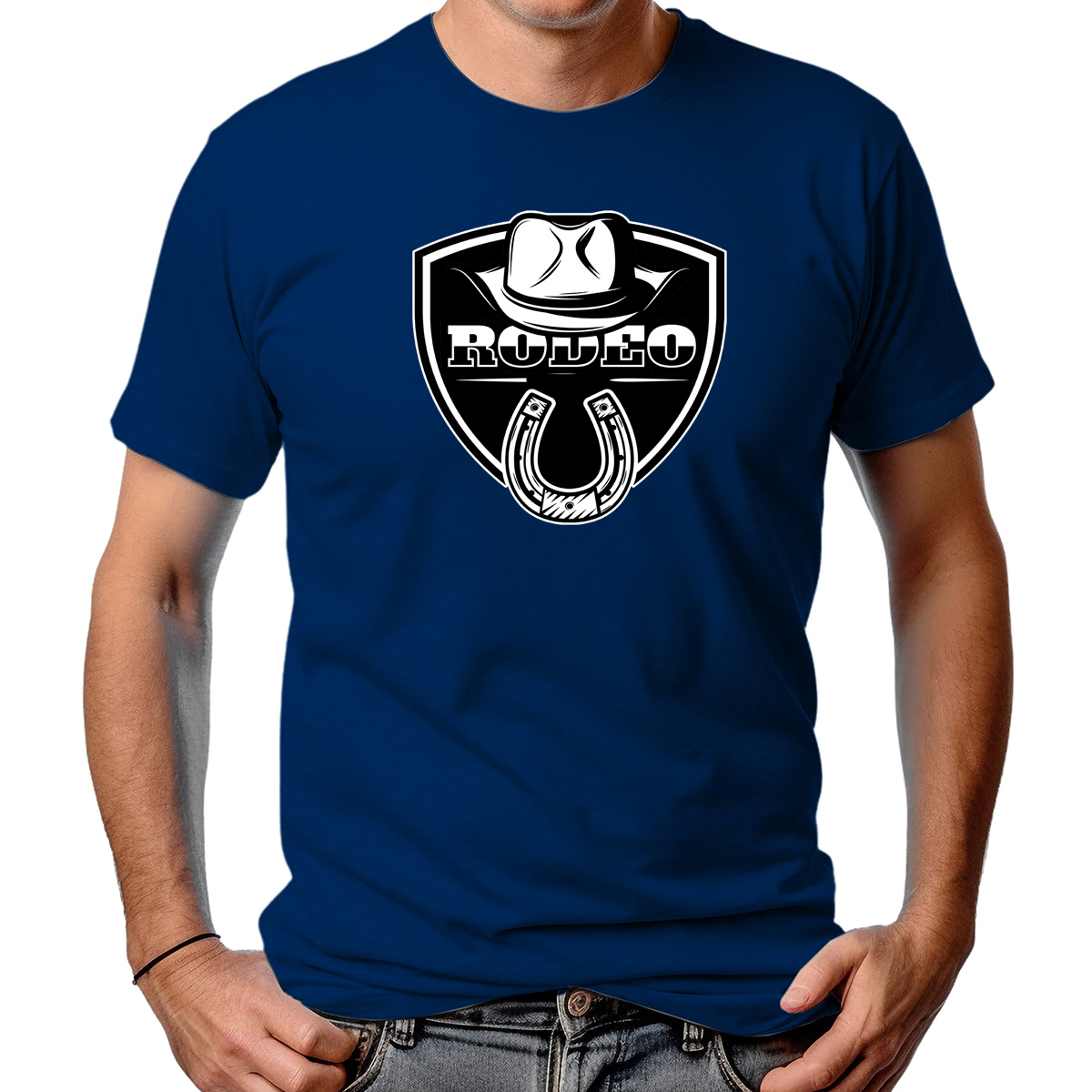 CAMISETA MASCULINA RODEO FERRADURA BLACK