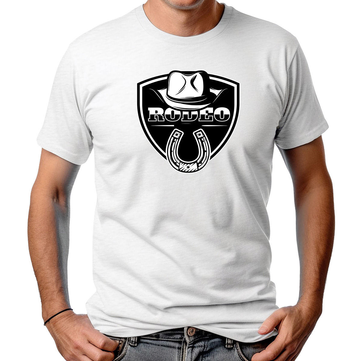 CAMISETA MASCULINA RODEO FERRADURA BLACK
