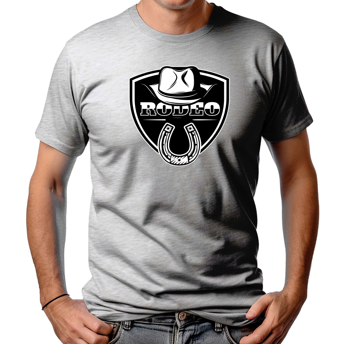 CAMISETA MASCULINA RODEO FERRADURA BLACK