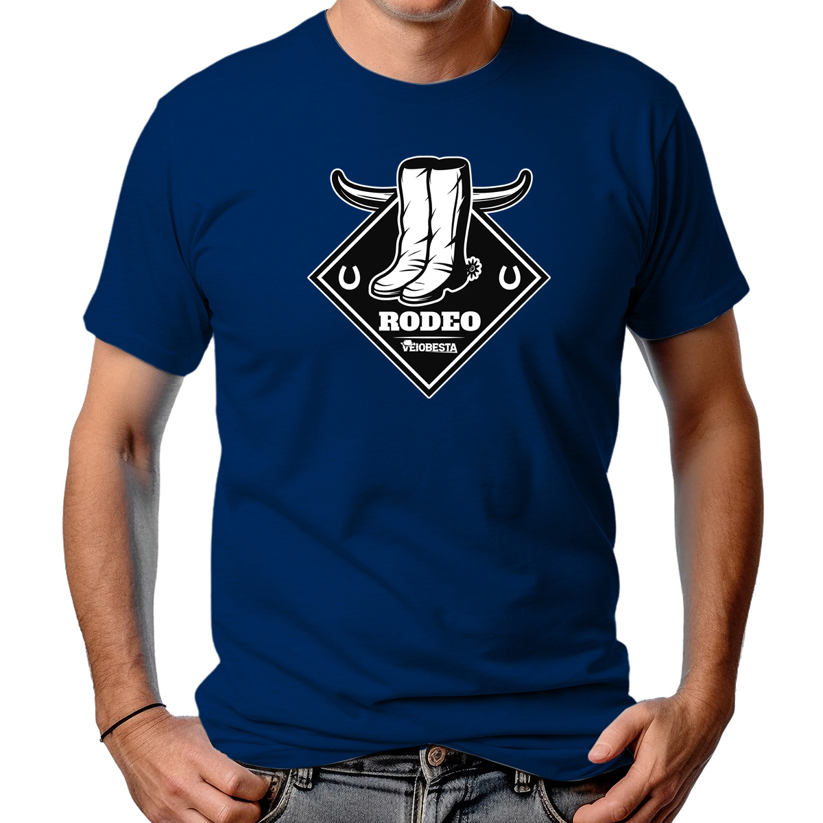 CAMISETA MASCULINA RODEO BOOTS BLACK