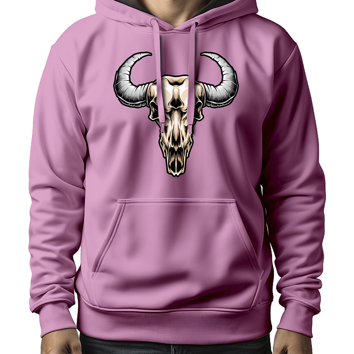 MOLETOM MASCULINO BIG HORNS SKULL