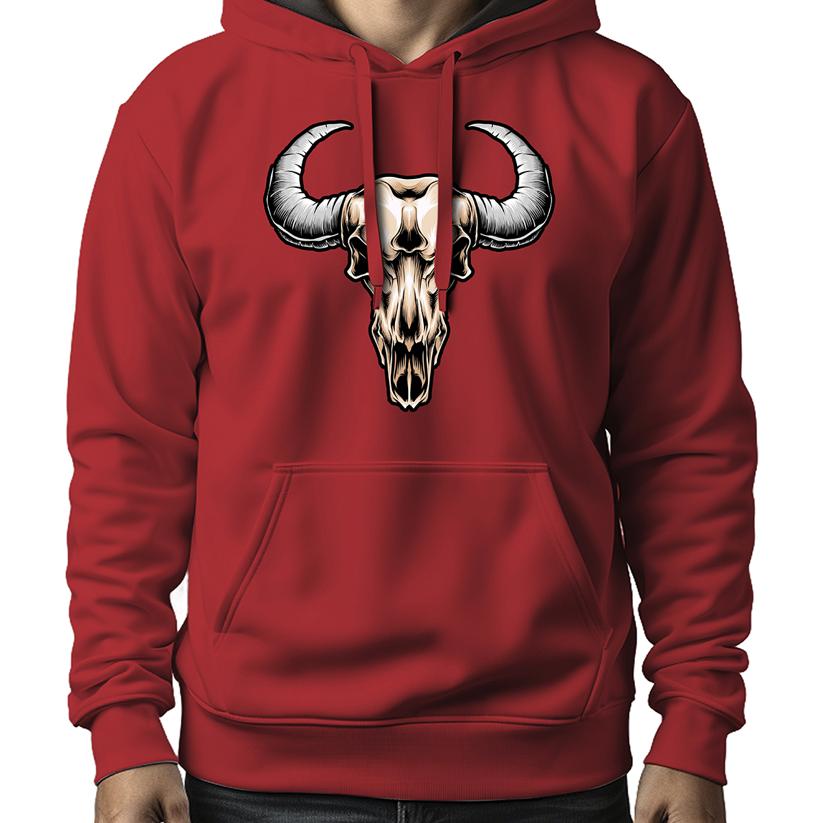 MOLETOM MASCULINO BIG HORNS SKULL