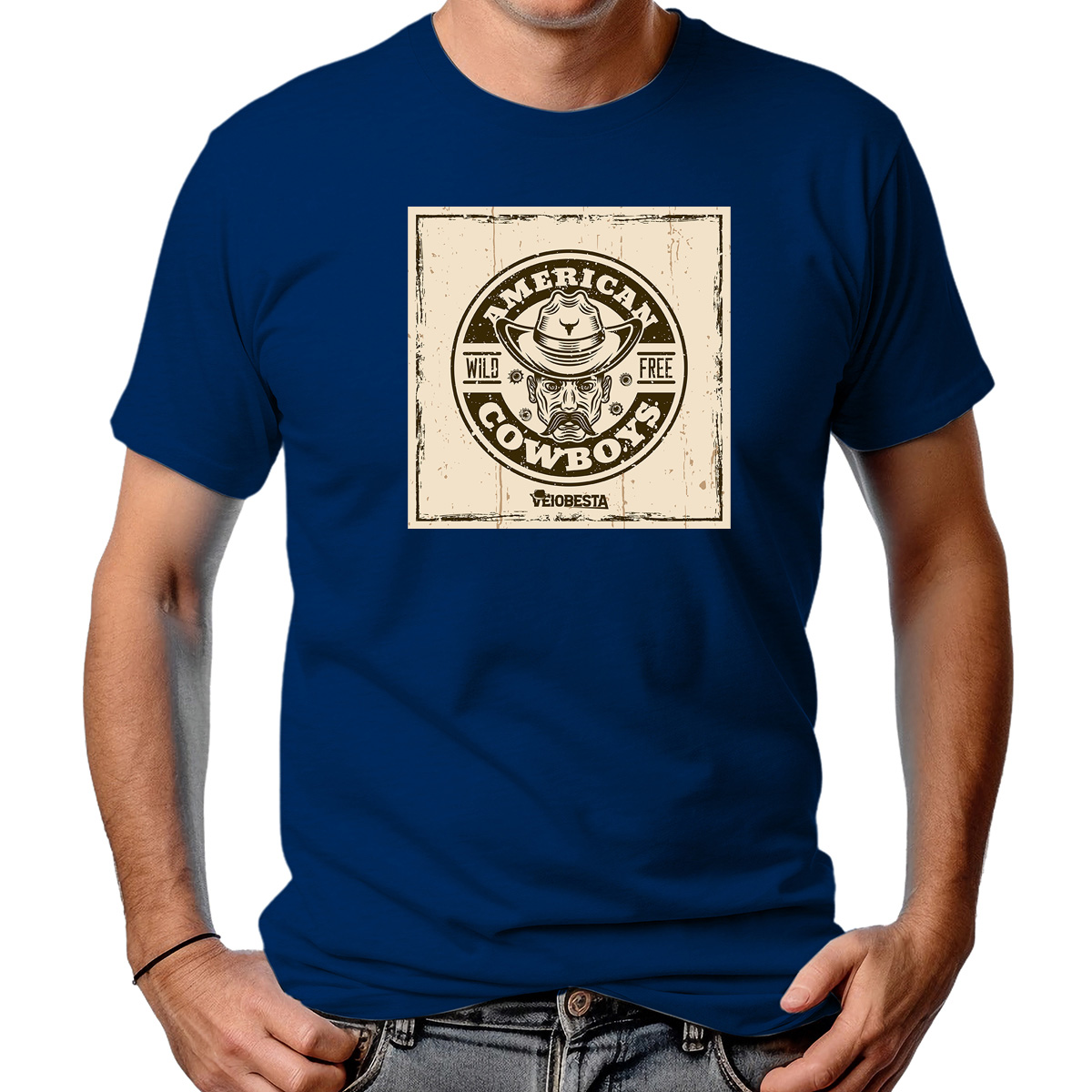 CAMISETA MASCULINA AMERICAN COWBOYS WILD FREE
