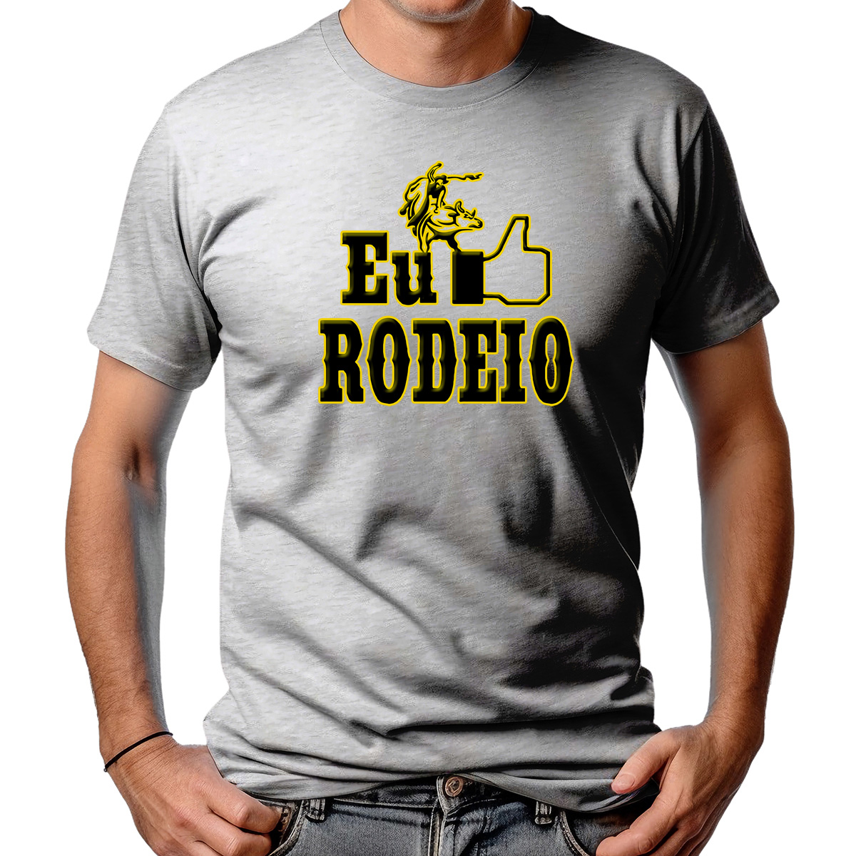 CAMISETA MASCULINA EU GOSTO DE RODEIO