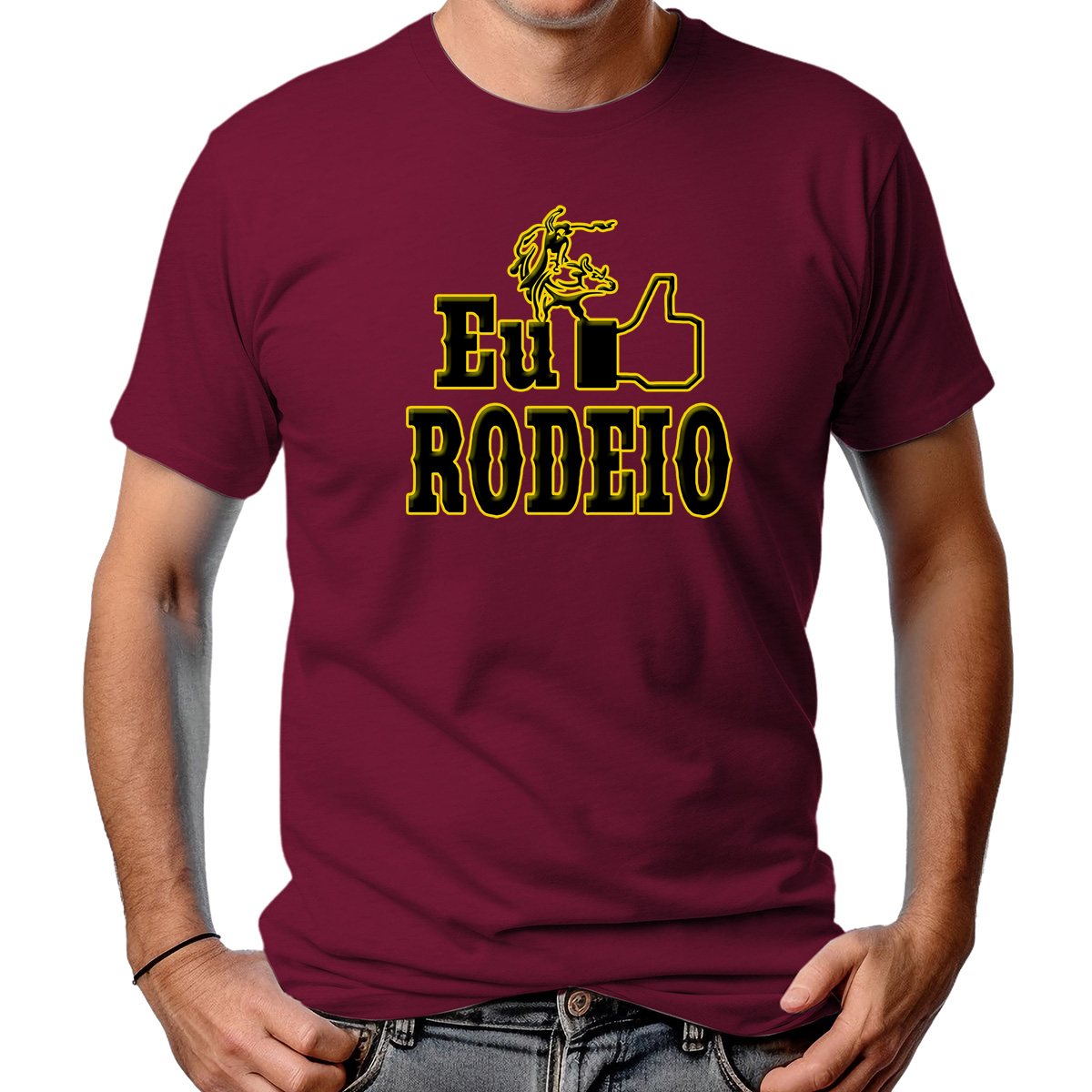CAMISETA MASCULINA EU GOSTO DE RODEIO