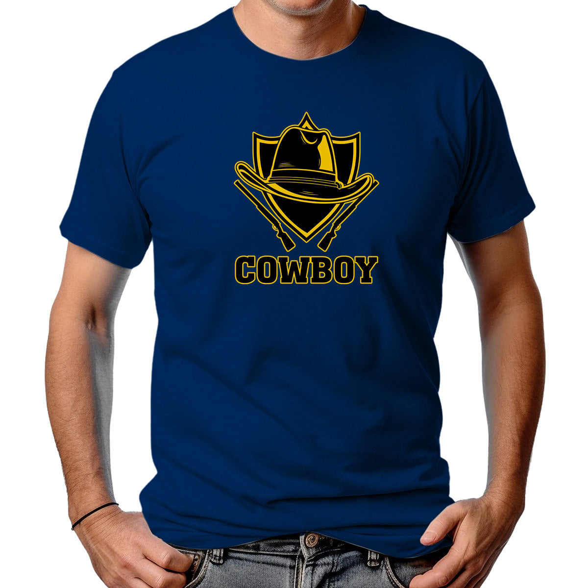 CAMISETA MASCULINA BRASÃO COWBOY