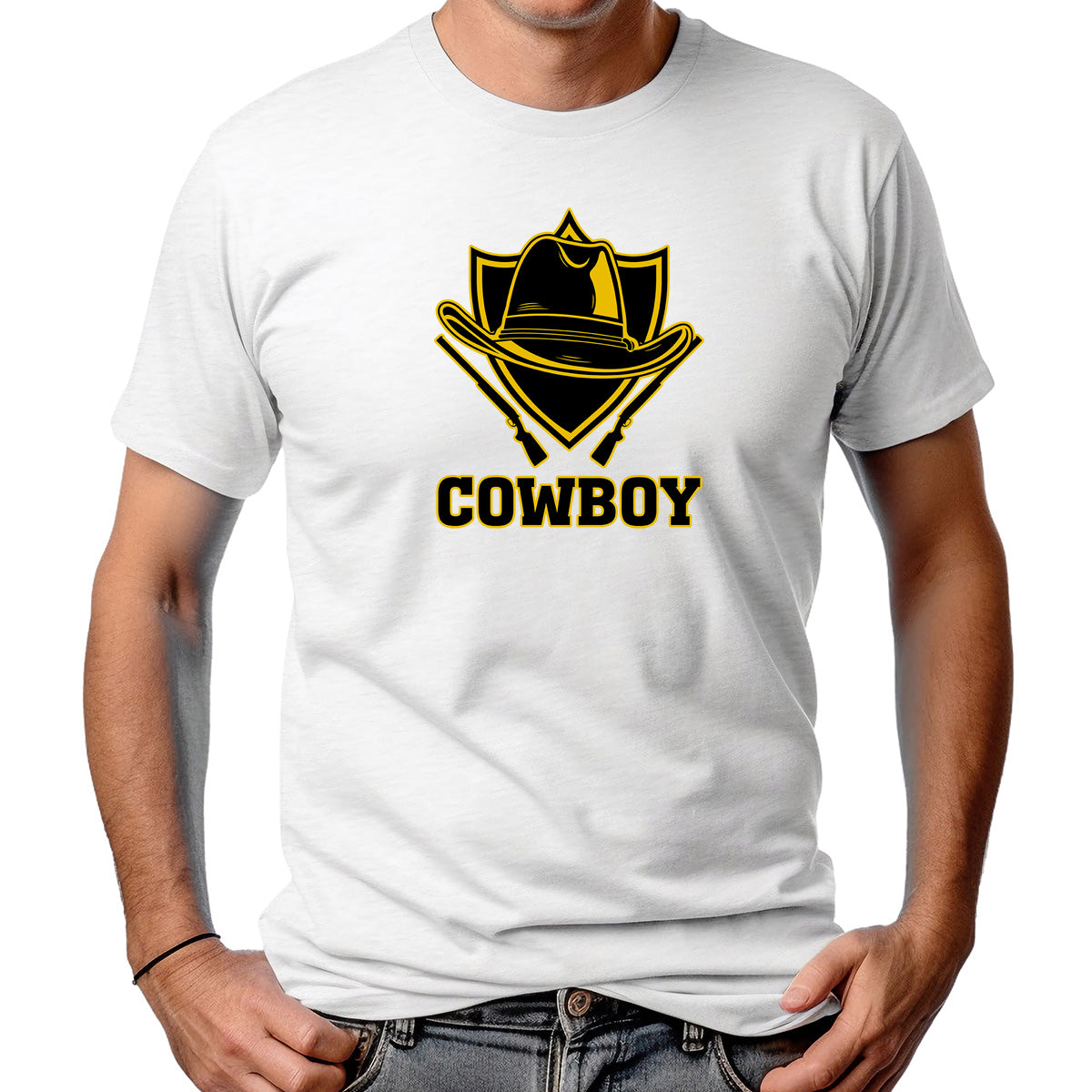 CAMISETA MASCULINA BRASÃO COWBOY
