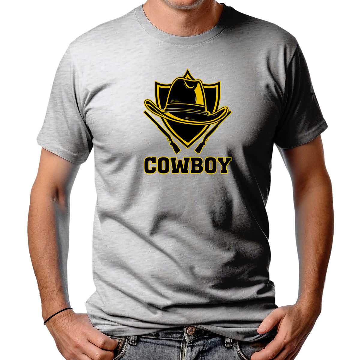 CAMISETA MASCULINA BRASÃO COWBOY