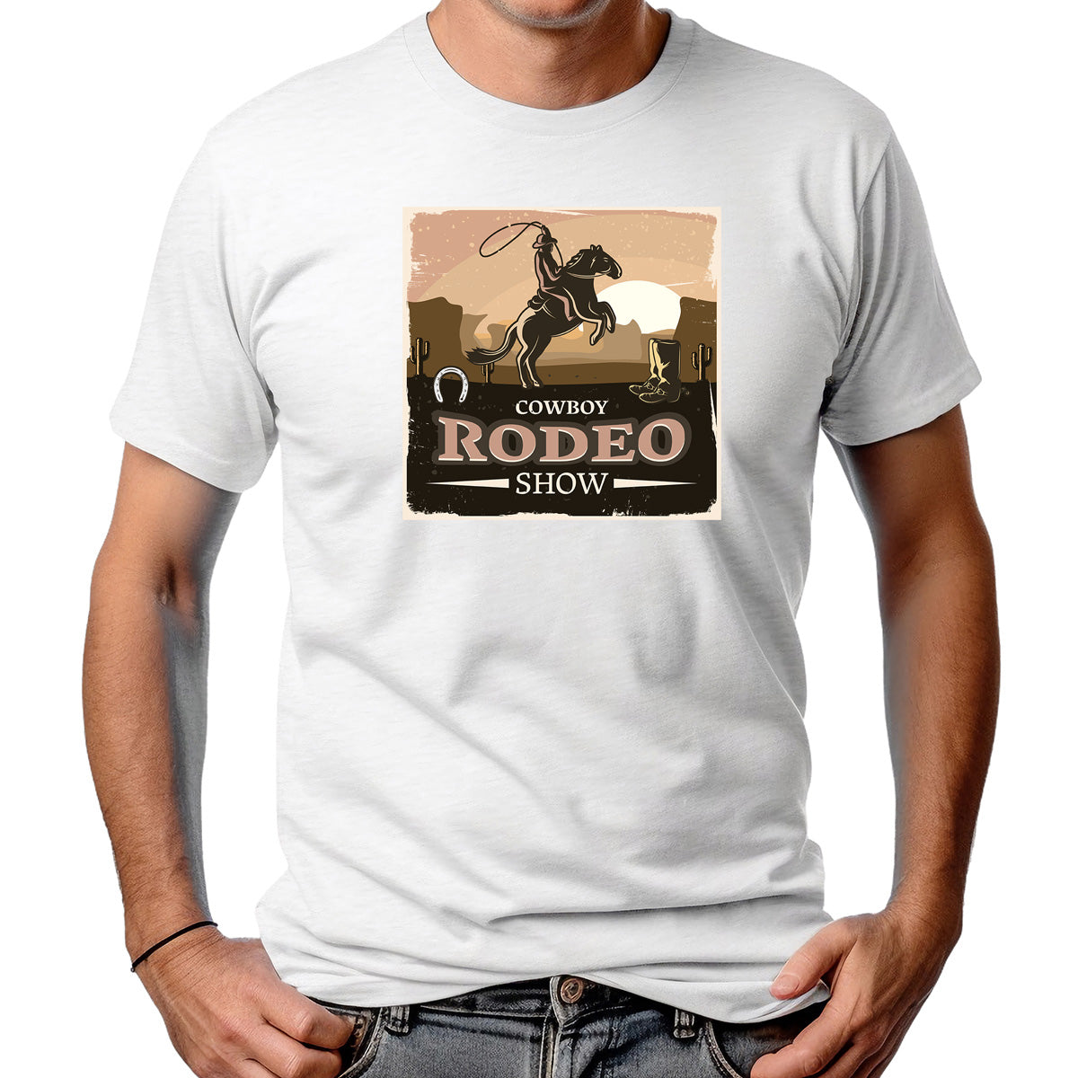 CAMISETA MASCULINA COWBOY RODEO SHOW