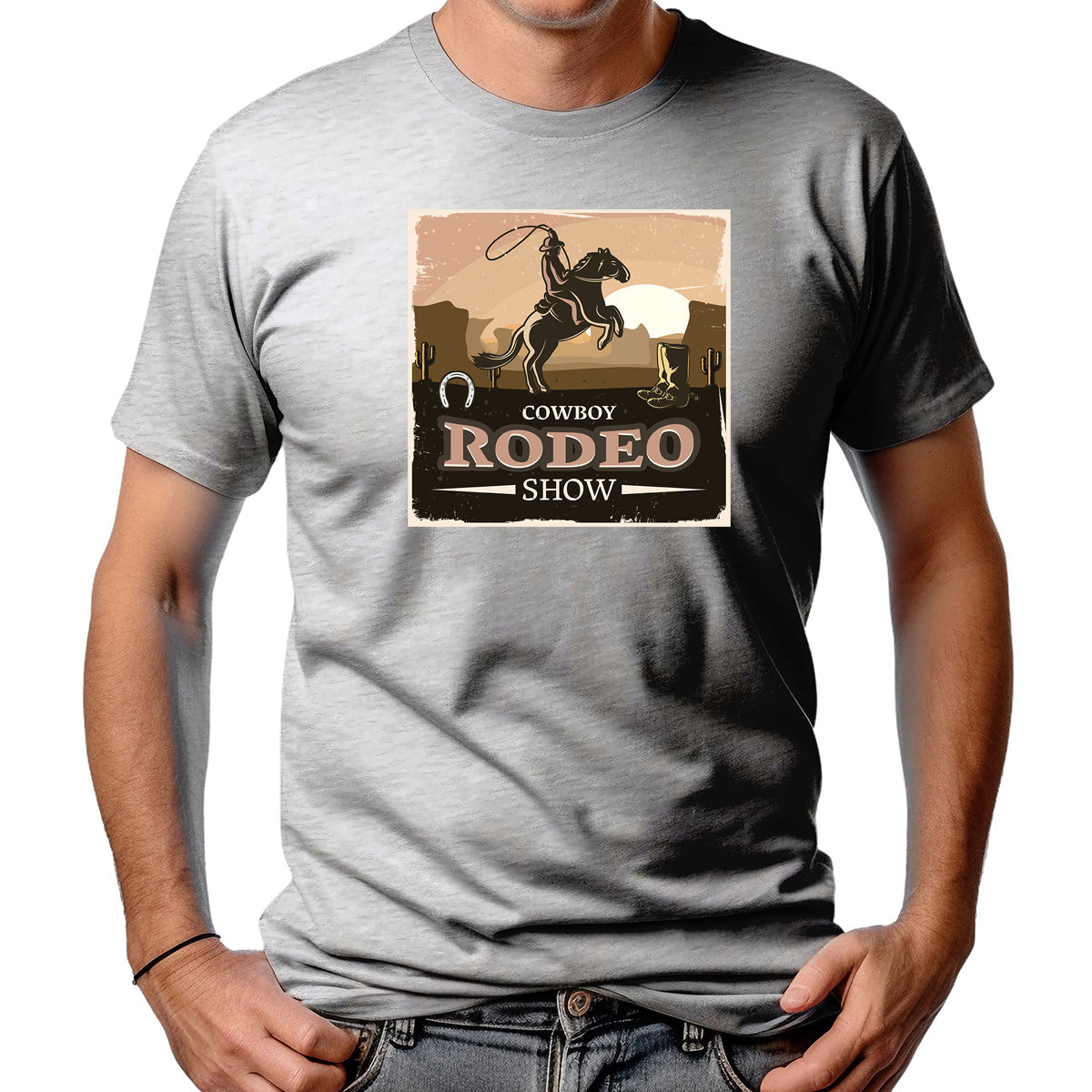 CAMISETA MASCULINA COWBOY RODEO SHOW