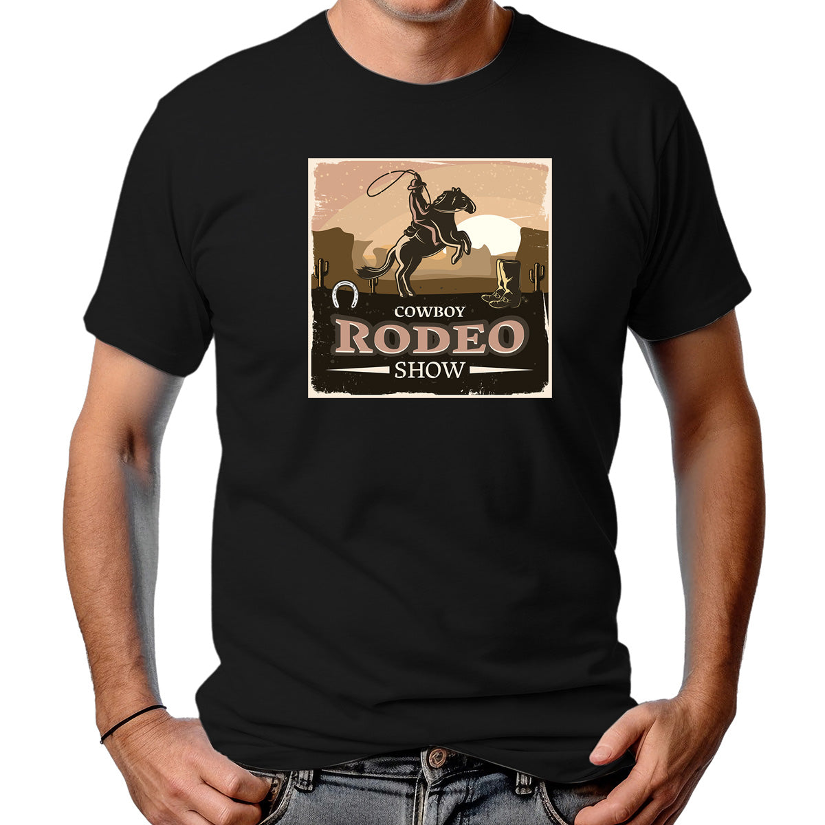 CAMISETA MASCULINA COWBOY RODEO SHOW