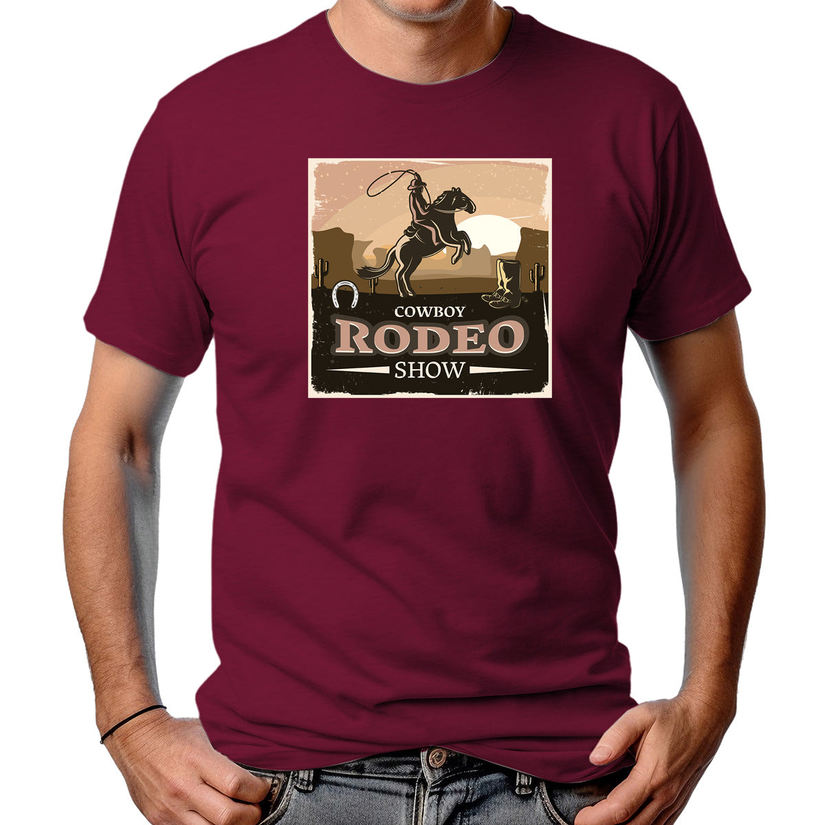 CAMISETA MASCULINA COWBOY RODEO SHOW