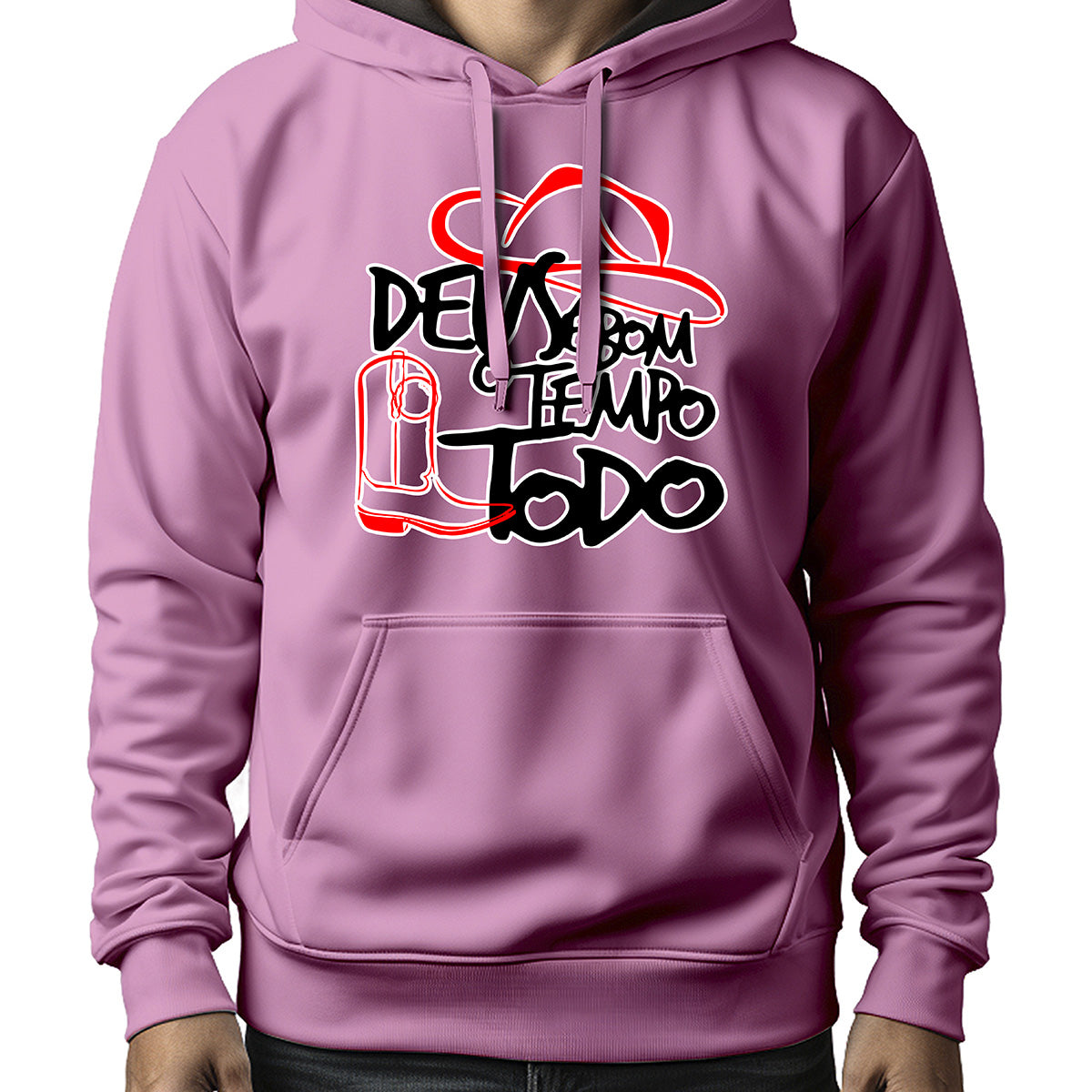 MOLETOM MASCULINO DEUS É BOM O TEMPO TODO