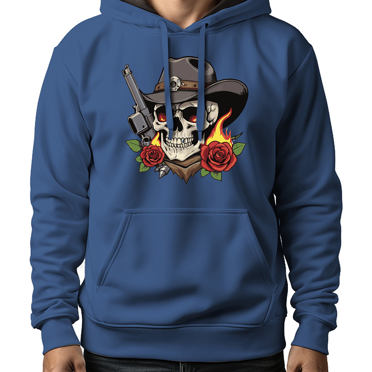 MOLETOM MASCULINO SKULL AND ROSES