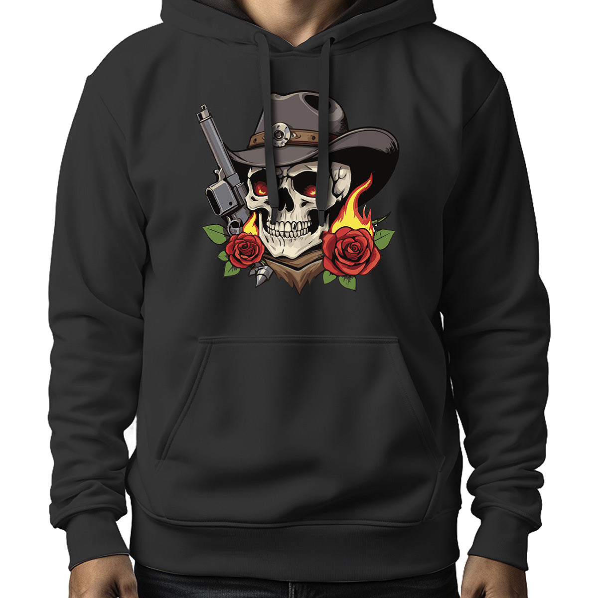 MOLETOM MASCULINO SKULL AND ROSES