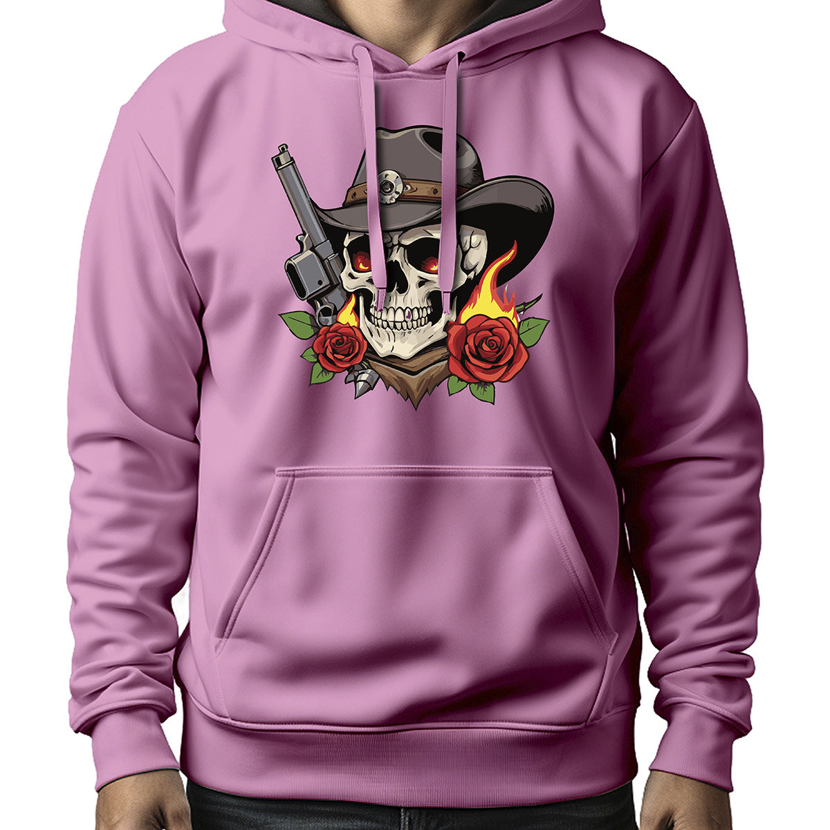MOLETOM MASCULINO SKULL AND ROSES