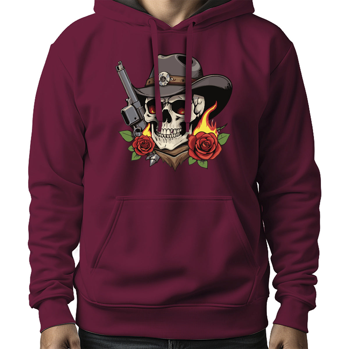MOLETOM MASCULINO SKULL AND ROSES