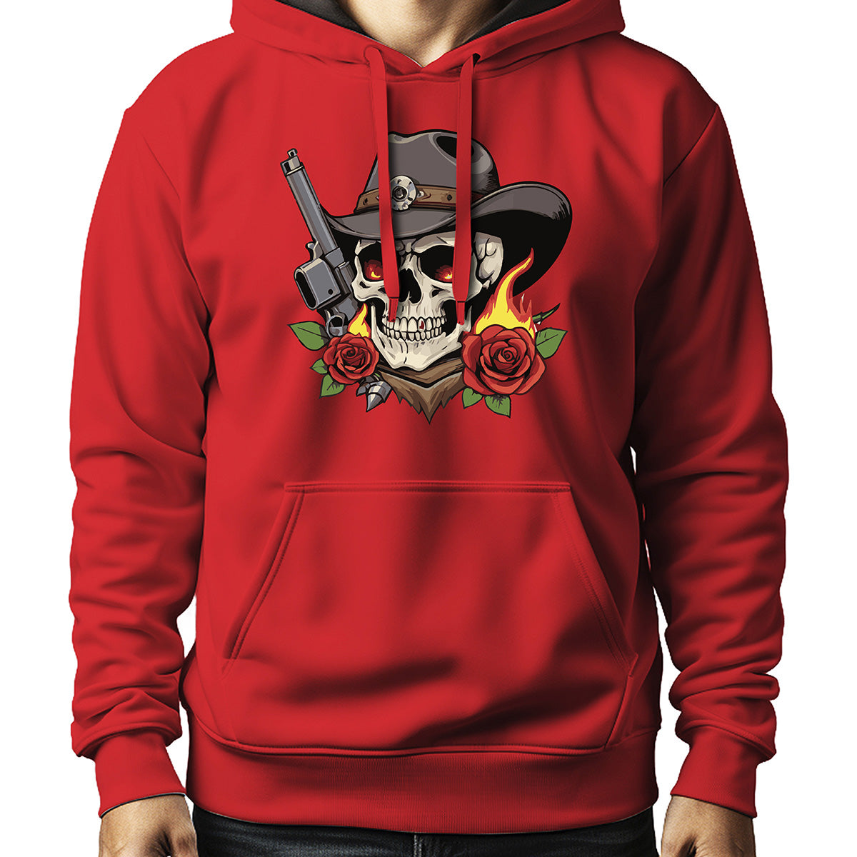 MOLETOM MASCULINO SKULL AND ROSES