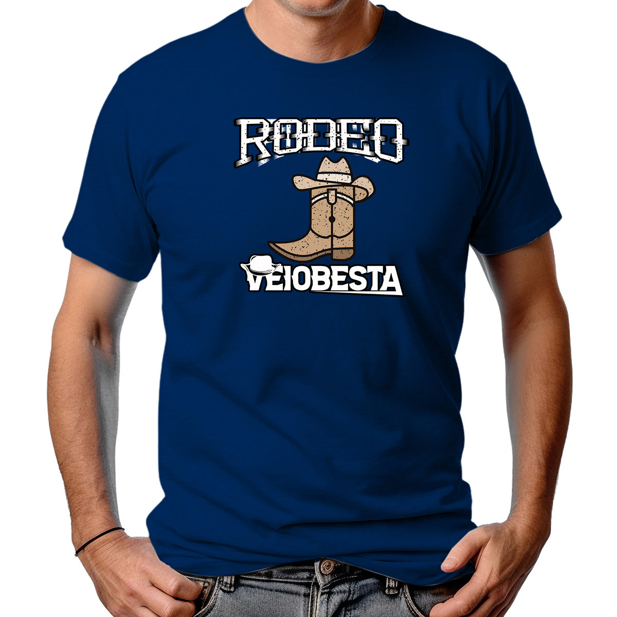 CAMISETA MASCULINA RODEO VEIOBESTA BOOTS