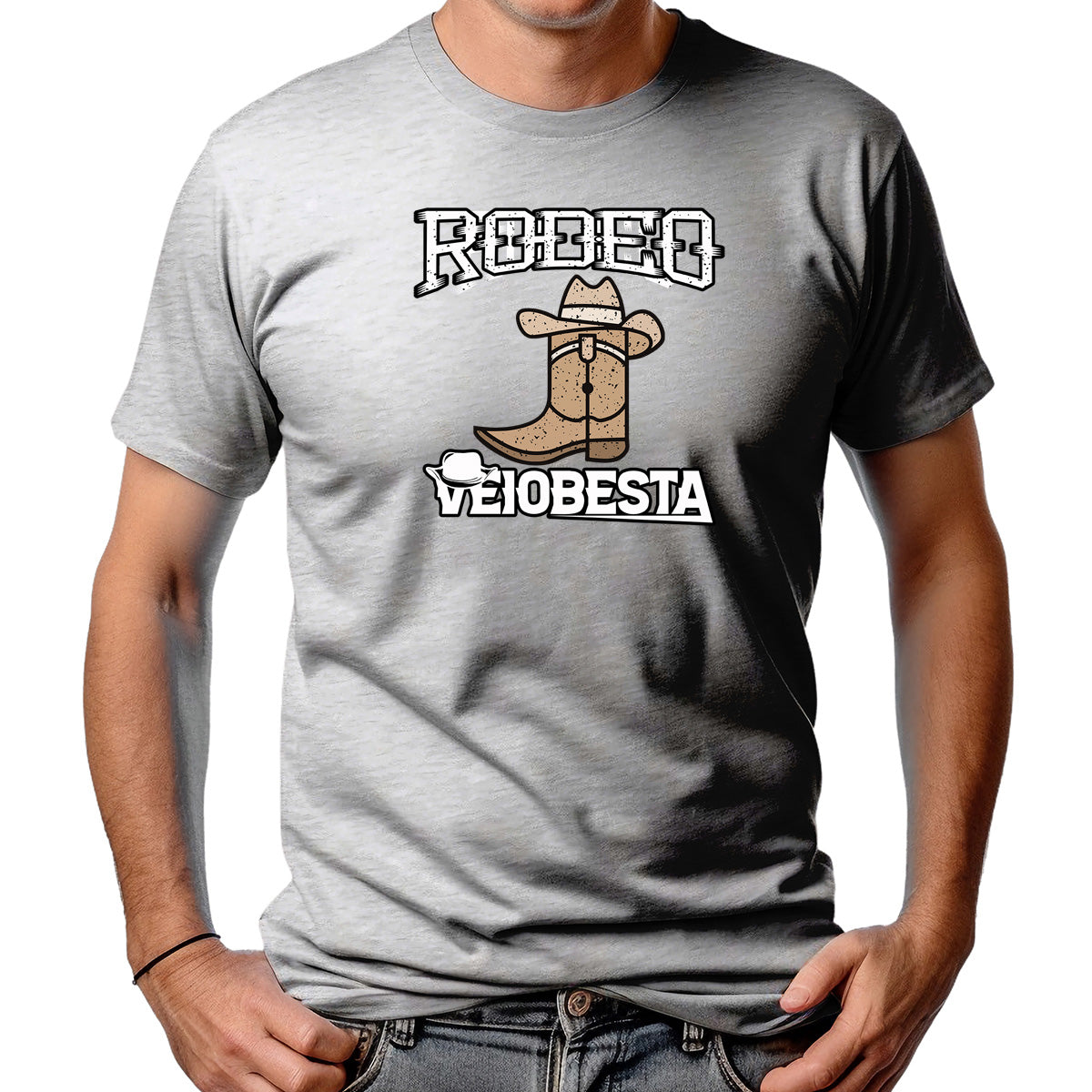CAMISETA MASCULINA RODEO VEIOBESTA BOOTS